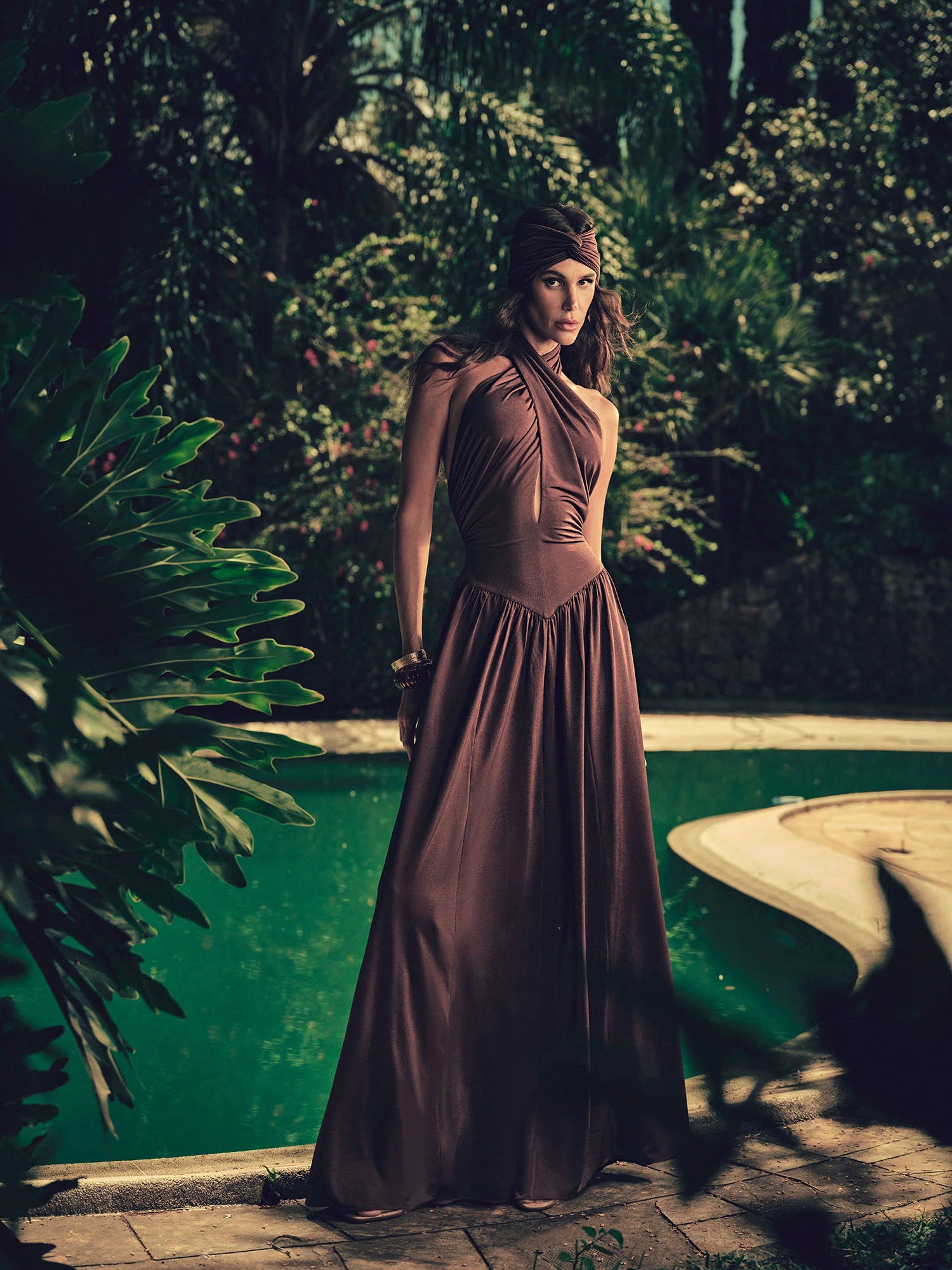 HL ELO DRESS - BROWN