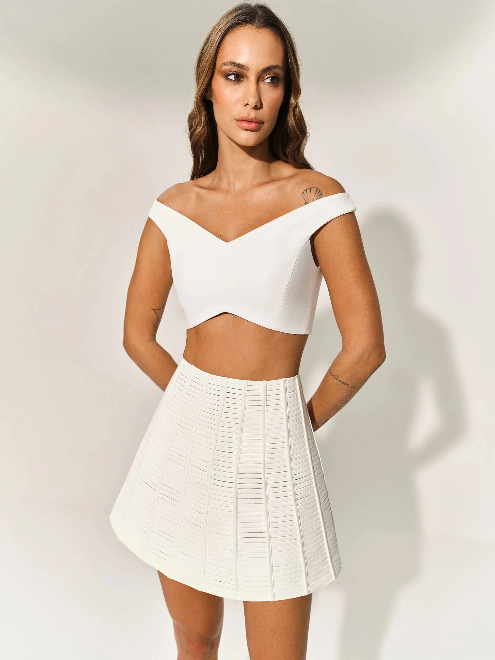 HL TRAMA TIRAS SKIRT