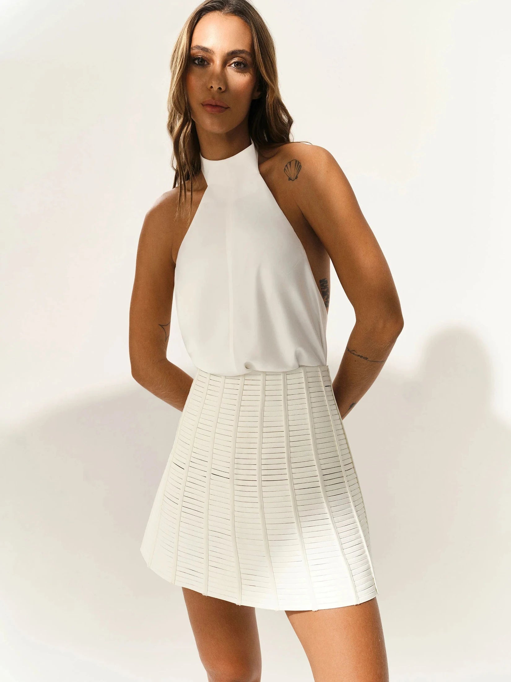 HL TRAMA TIRAS SKIRT