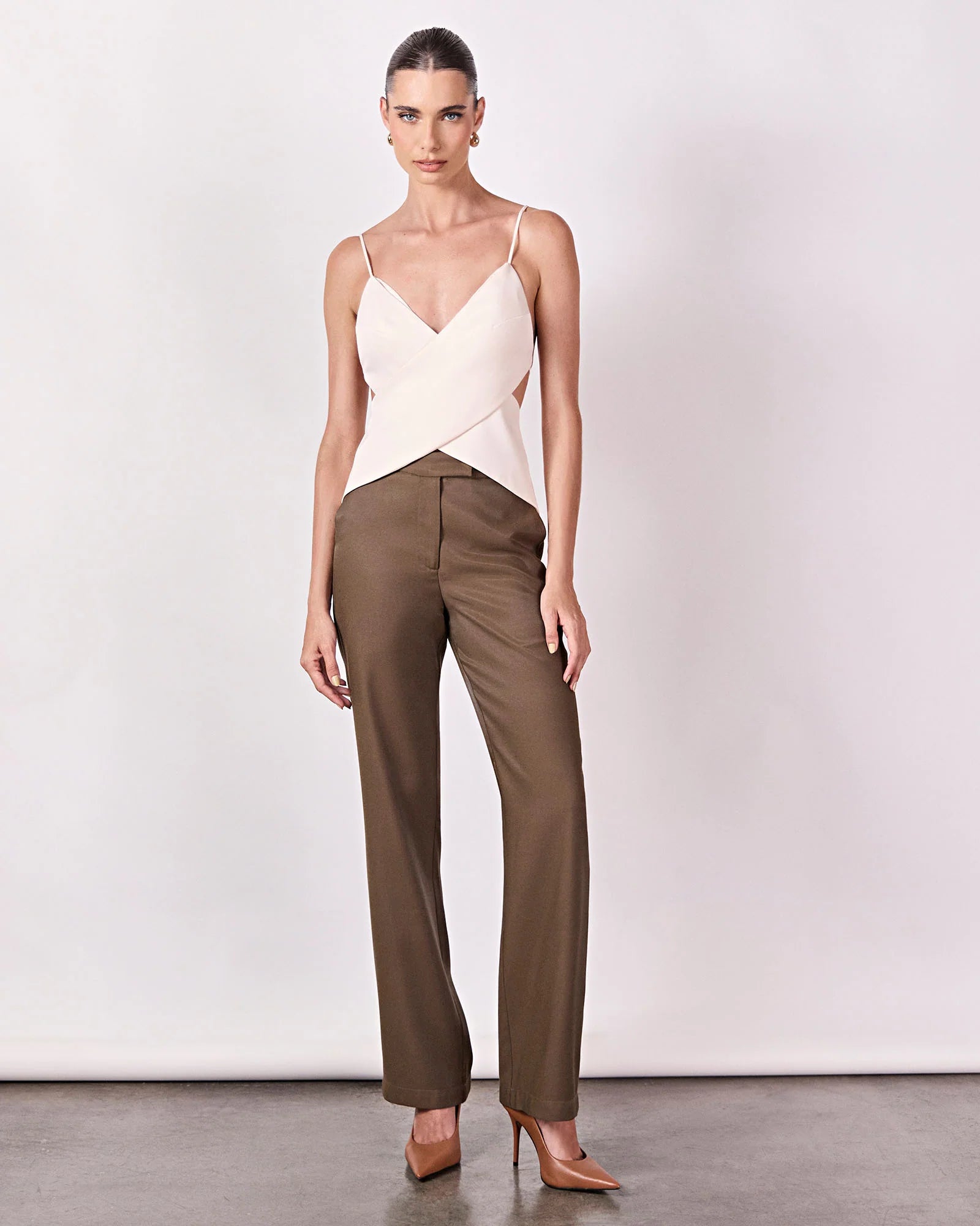 HL PONTE BLOUSE - PEROLA