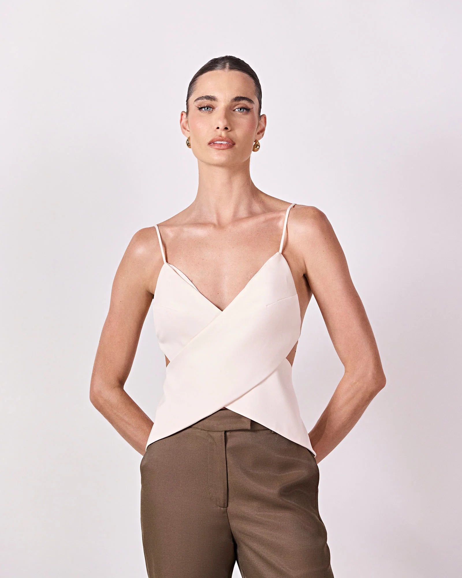 HL PONTE BLOUSE - PEROLA