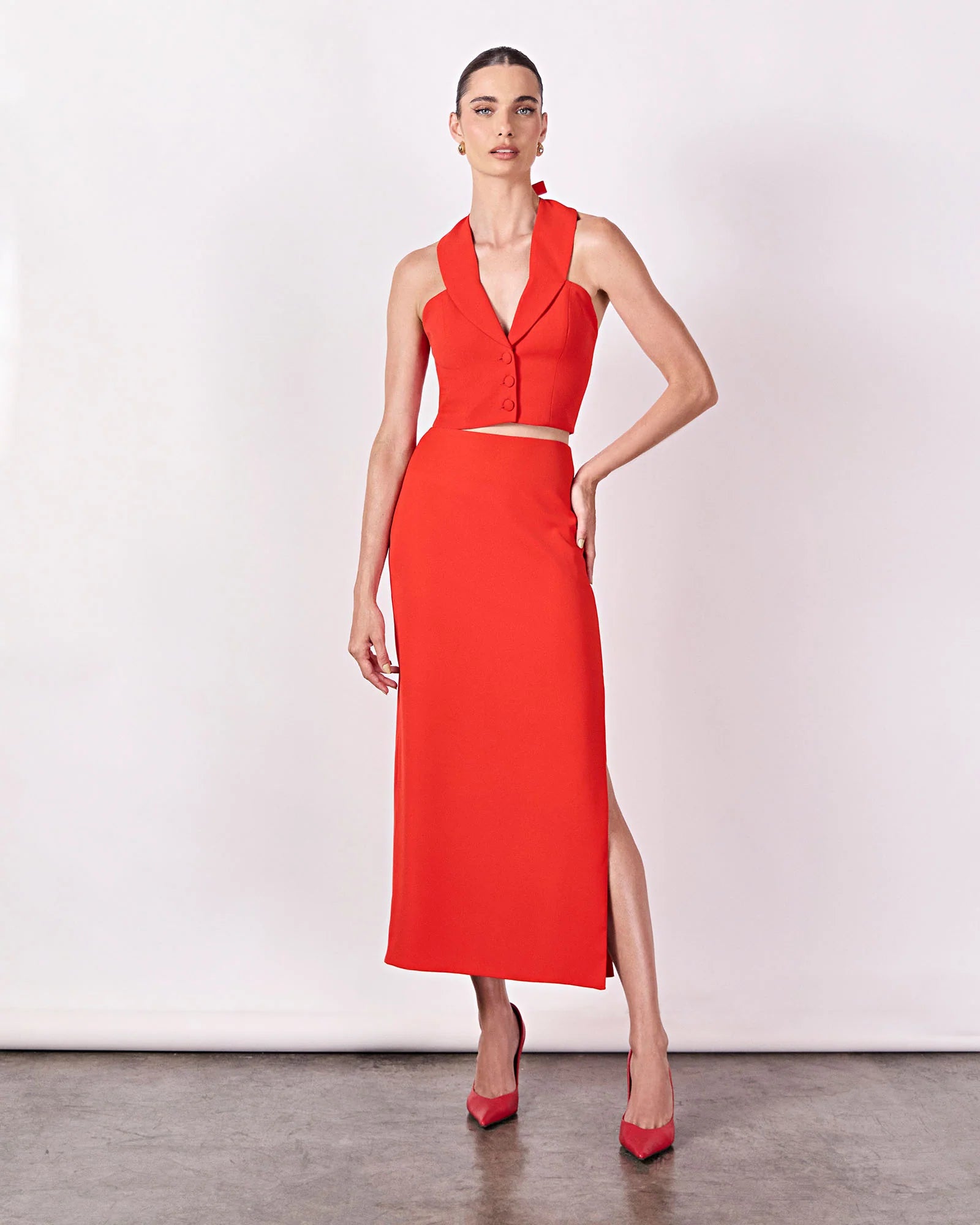HL BRASA MIDI SKIRT