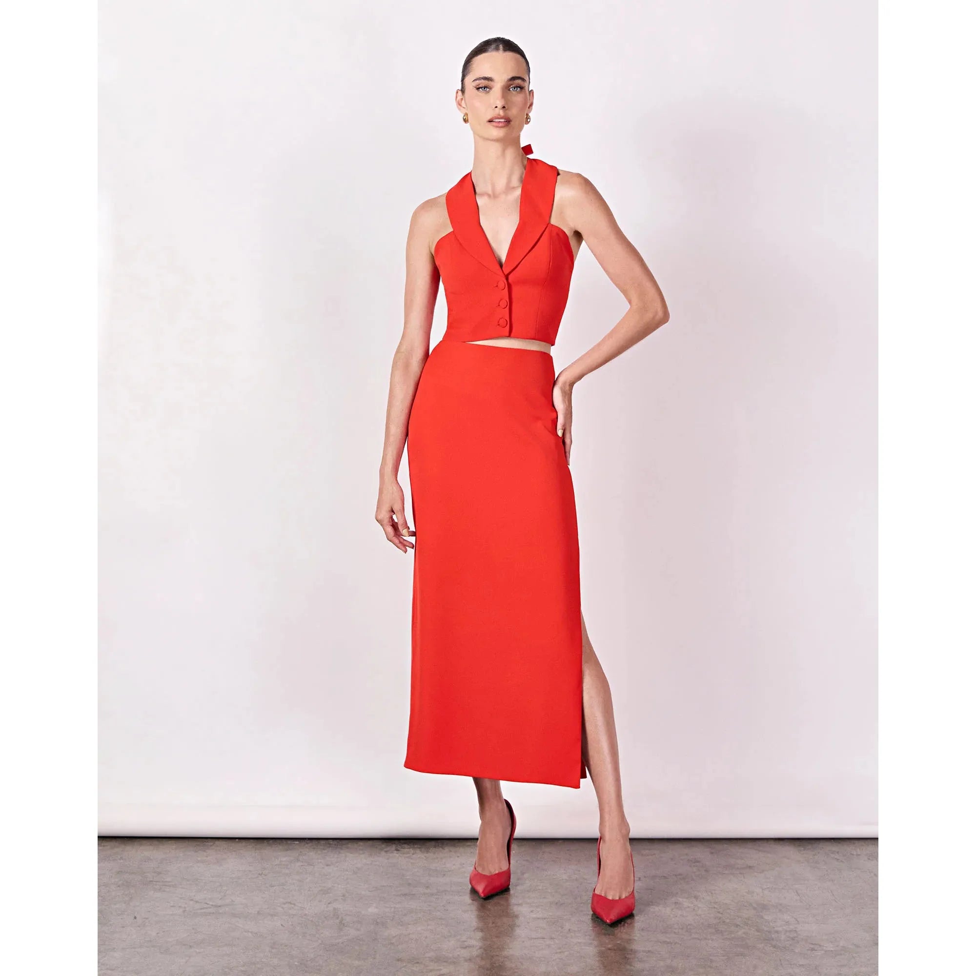 HL BRASA MIDI SKIRT