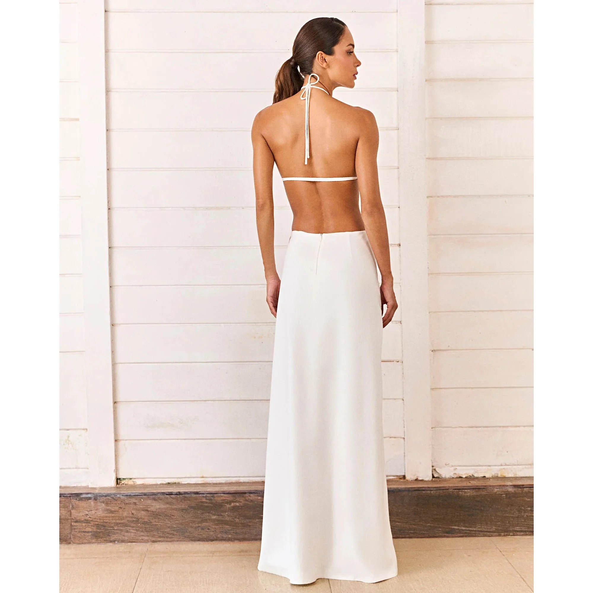 HL MEDITERRANEAN WAVE DRESS - OFF WHITE