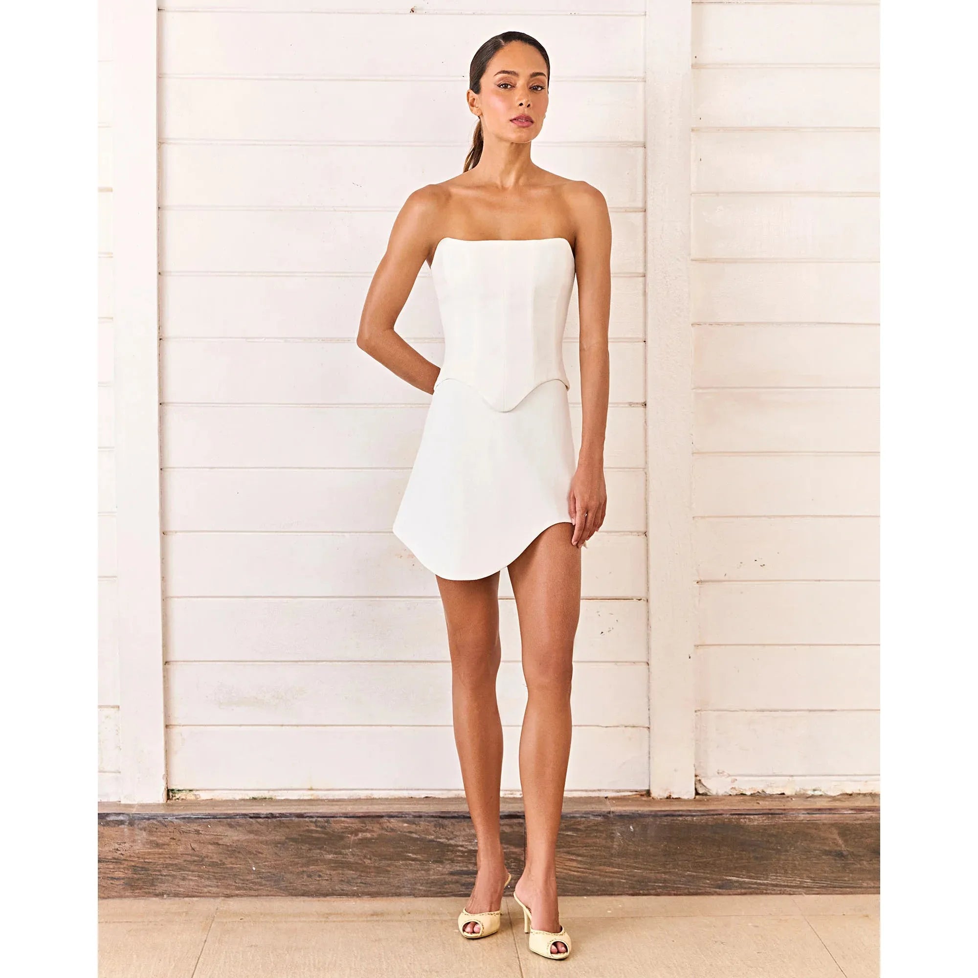 HL CORSET RECORTES OFF WHITE
