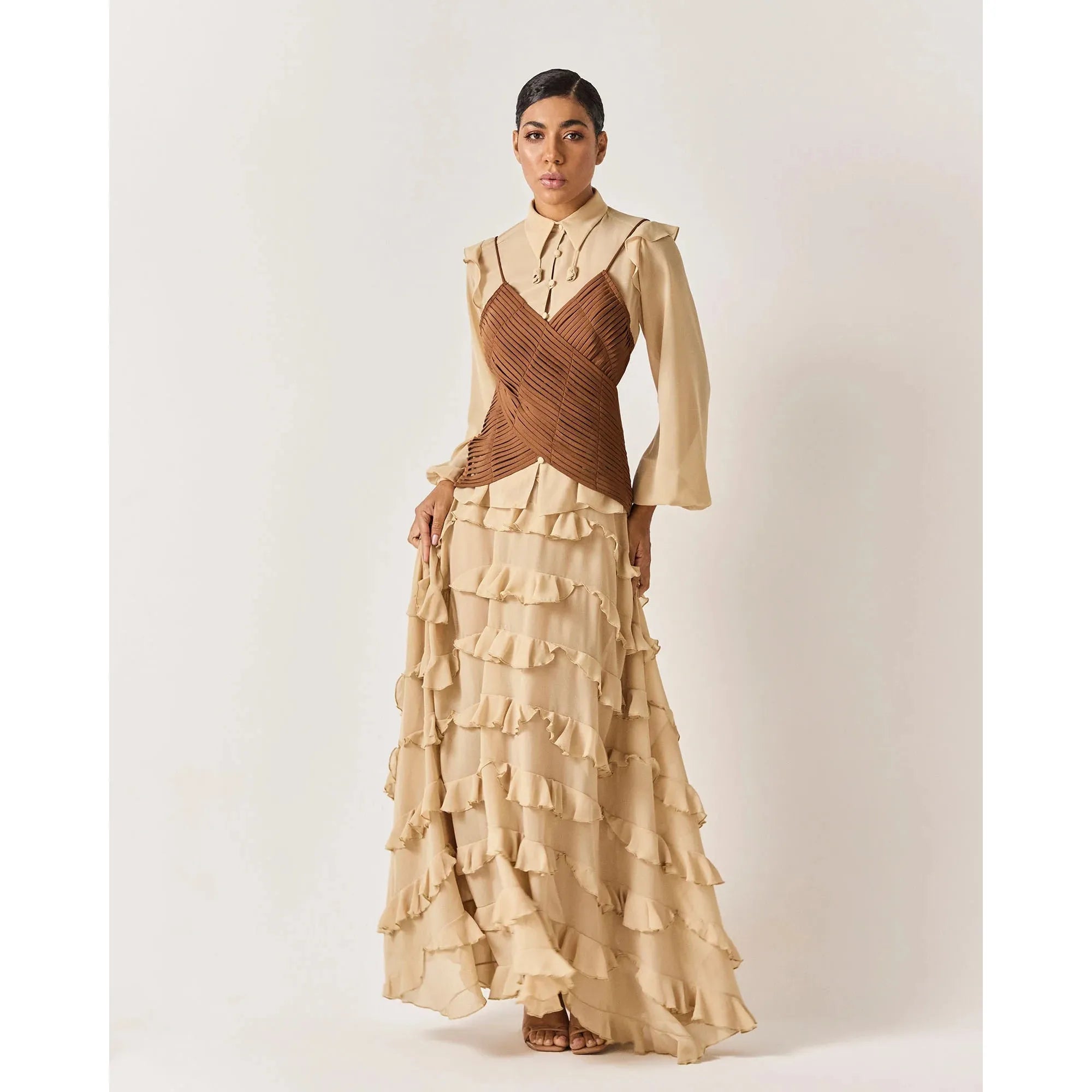 HL RIACHO SKIRT - BEIGE