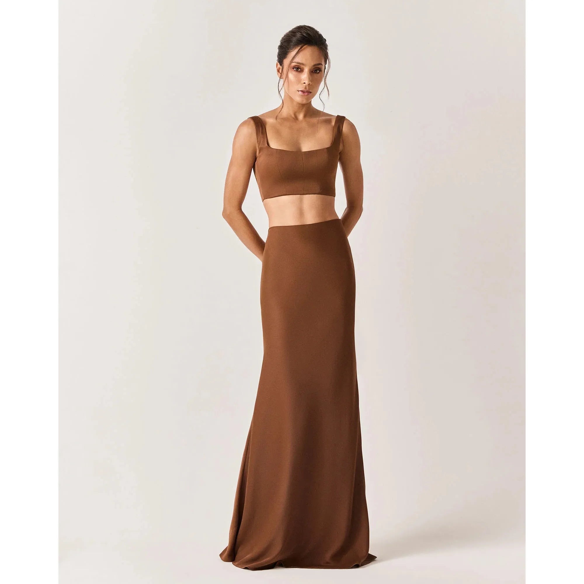 HL MOULAGE TOP - BROWN