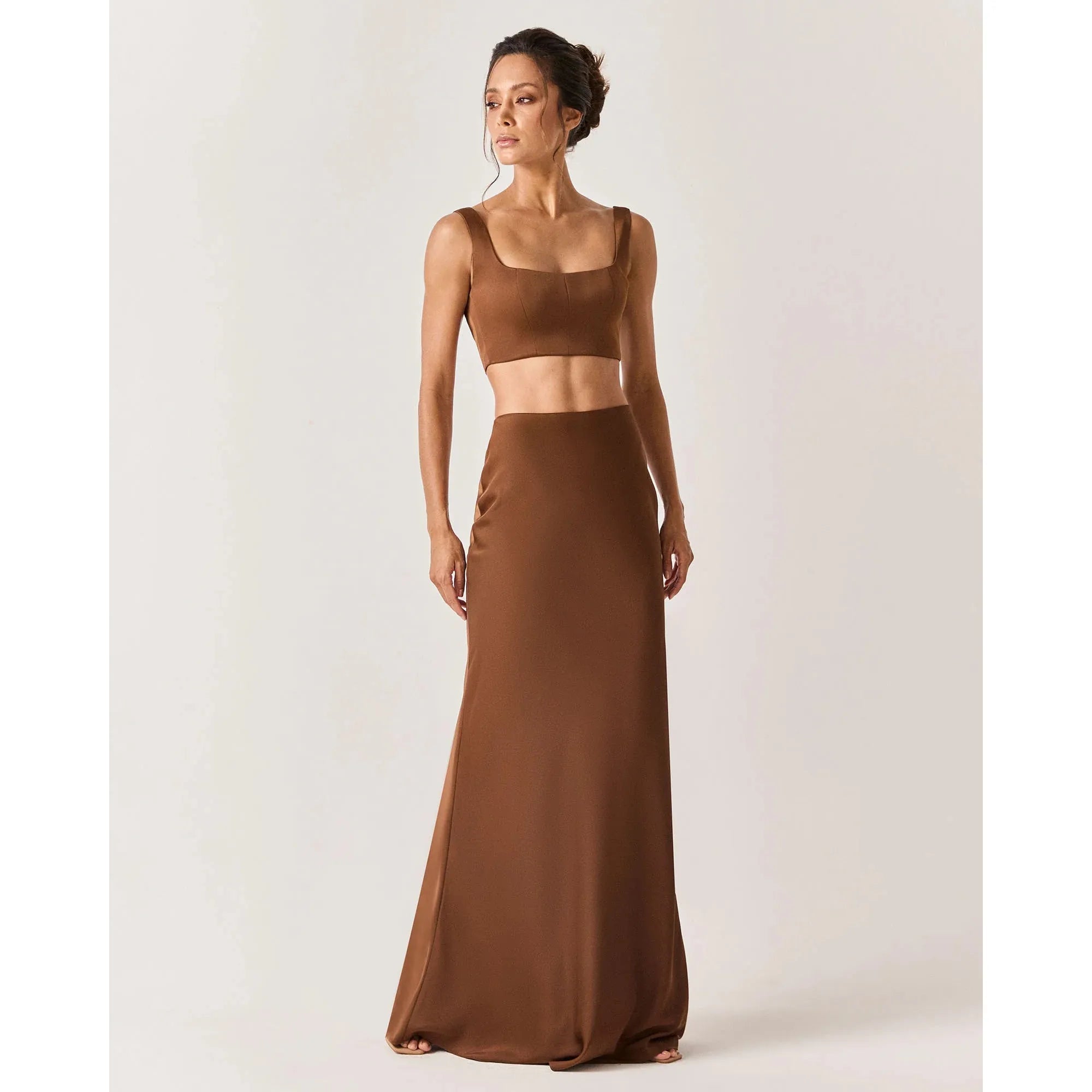 HL MOULAGE TOP - BROWN