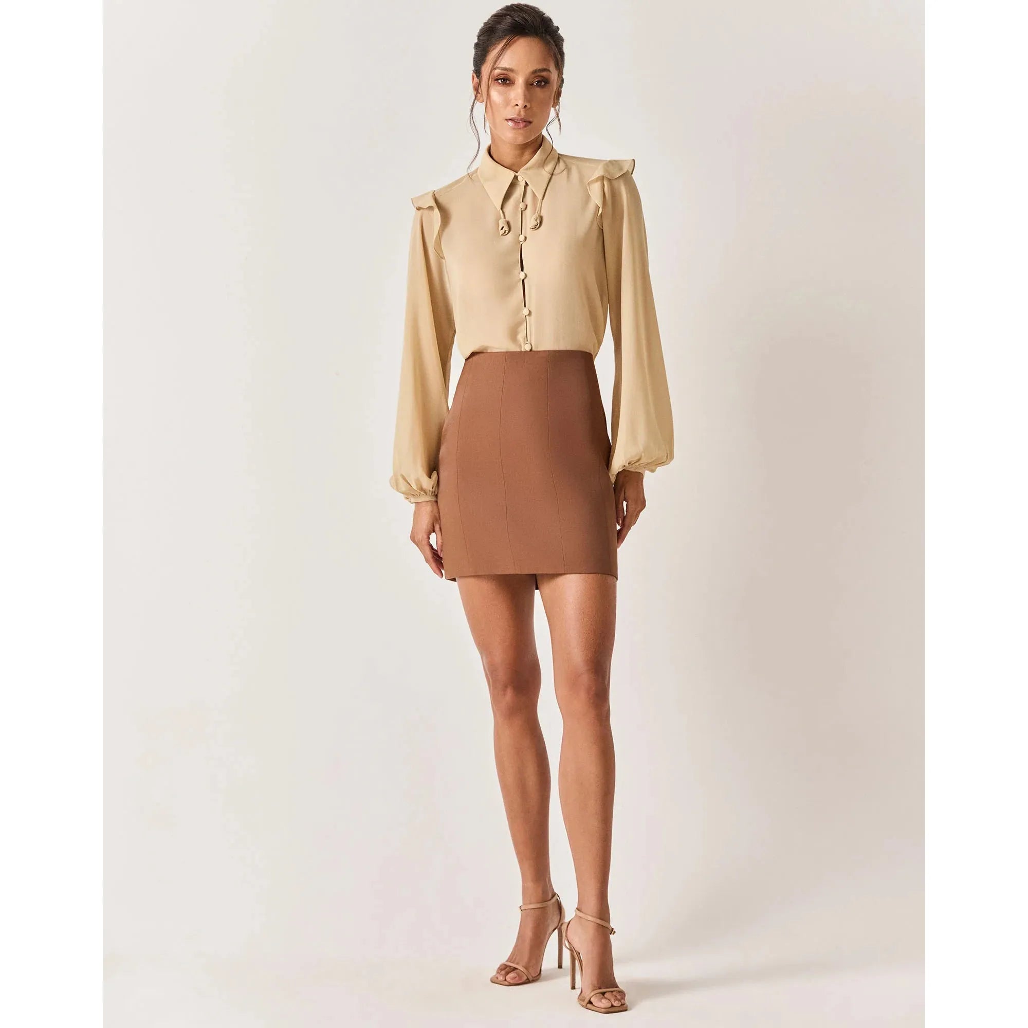 HL CAULE SKIRT BROWN