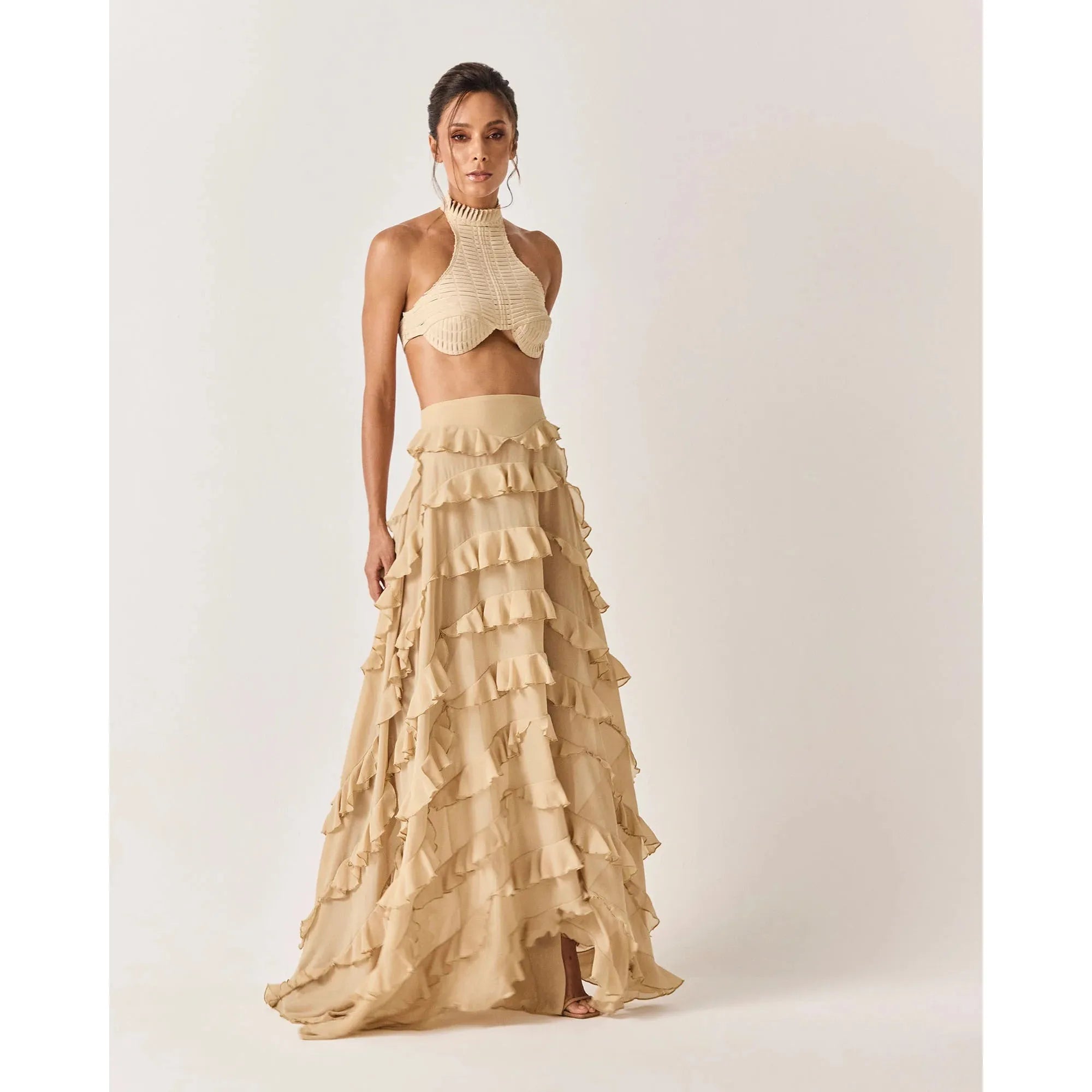 HL RIACHO SKIRT - BEIGE