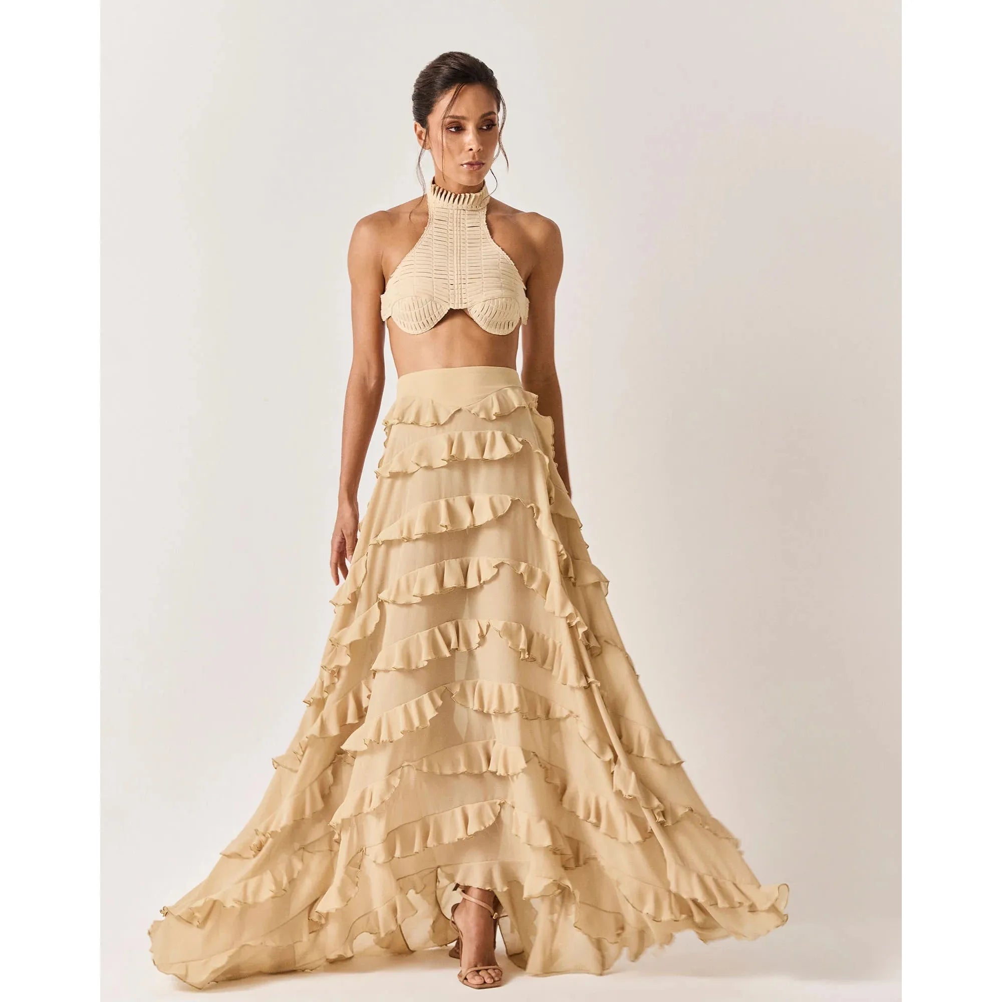 HL RIACHO SKIRT - BEIGE