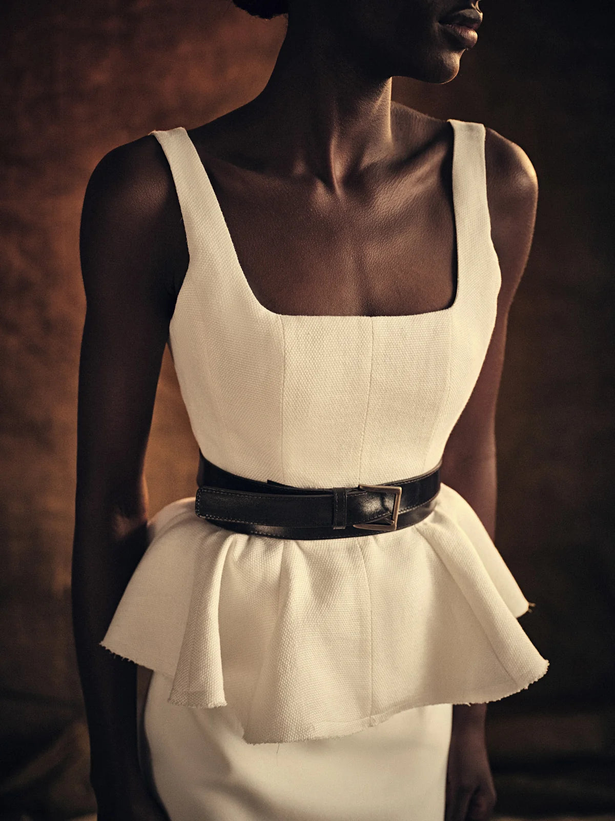 HL ATELIE SILHOUETTE BLOUSE - WHITE