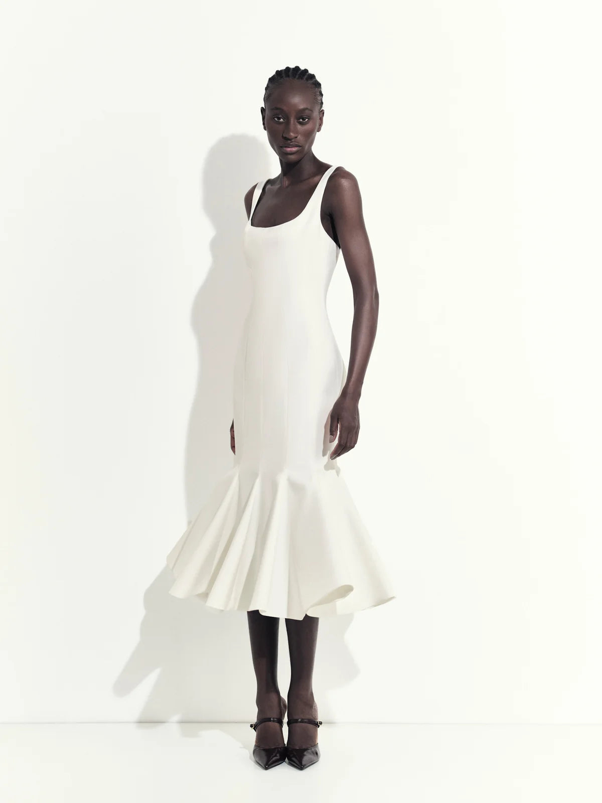 HL SILHOUETTE ATELIE DRESS - WHITE