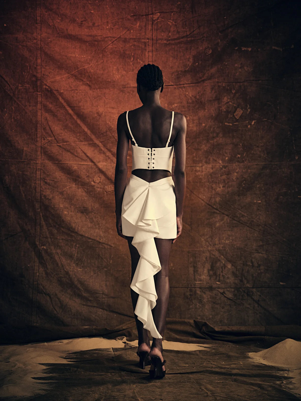 HL CASCATA ATELIER SKIRT - WHITE