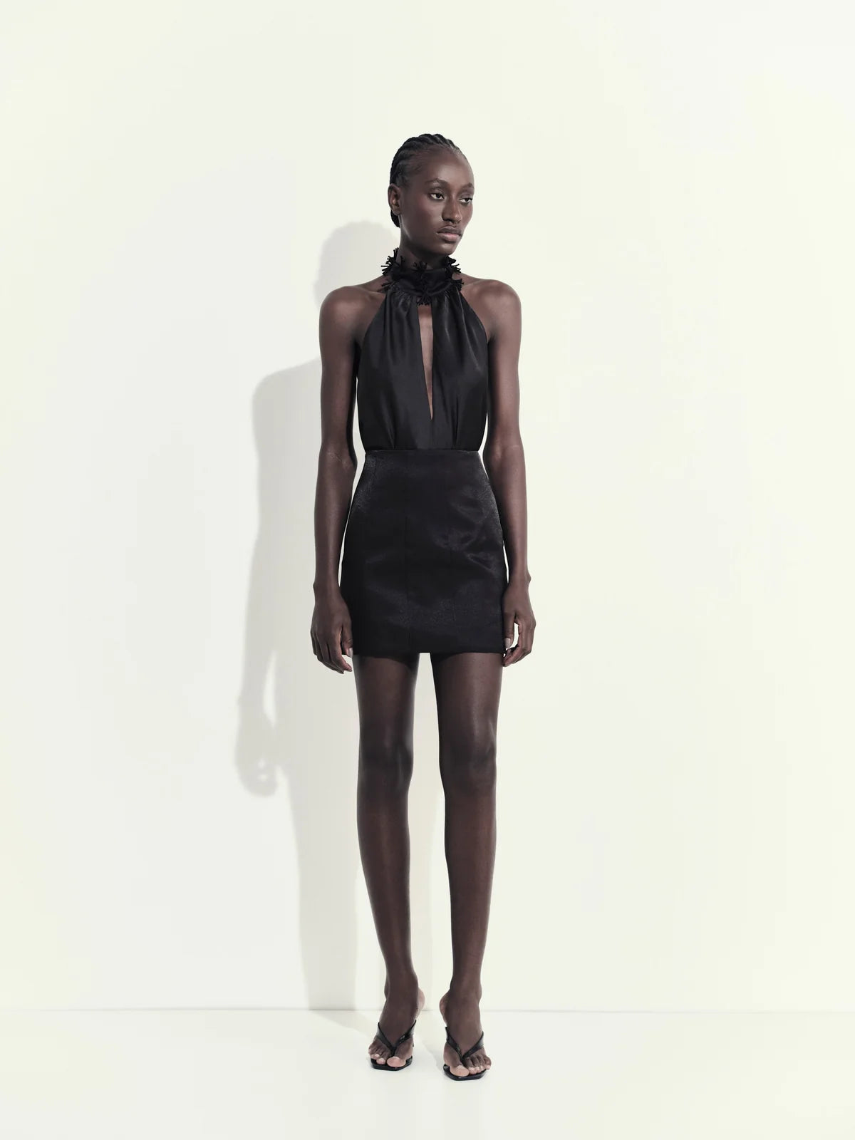 HL ATELIE GOLA BLOUSE - BLACK