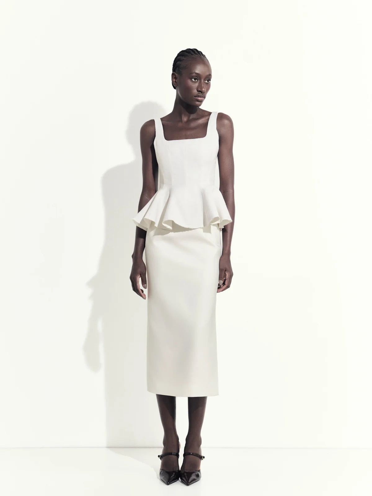 HL ATELIE SILHOUETTE BLOUSE - WHITE