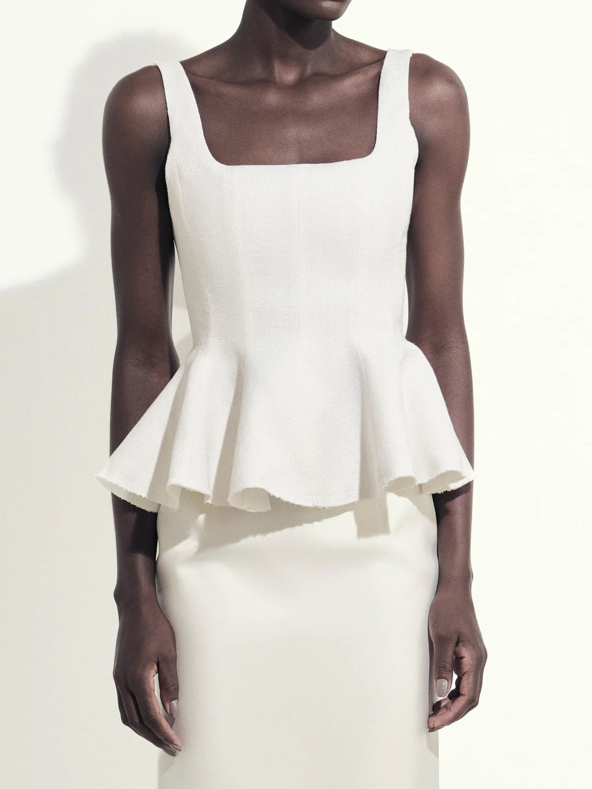 HL ATELIE SILHOUETTE BLOUSE - WHITE
