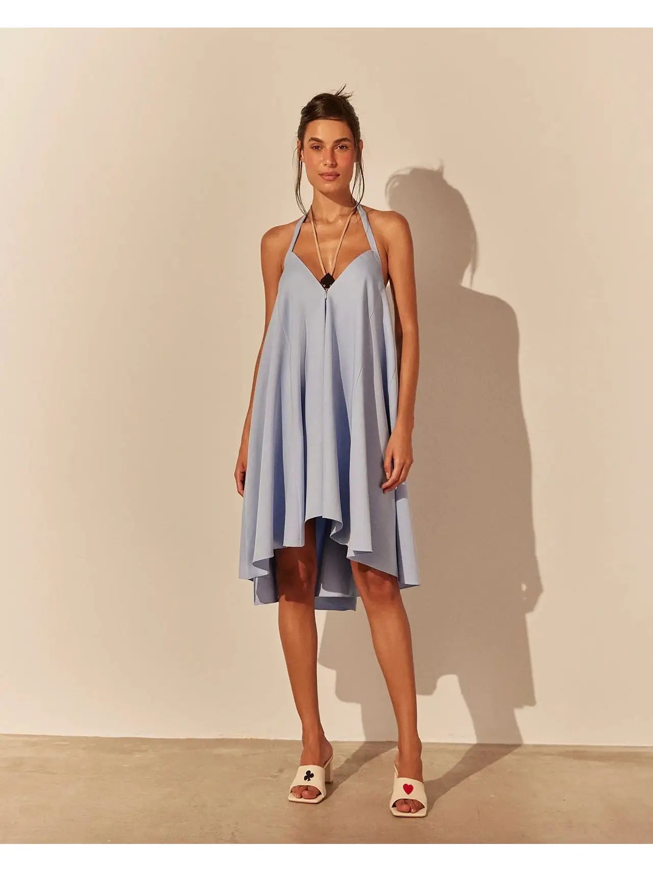 HL MIDI SKIRT FULL LOOK - BLUE