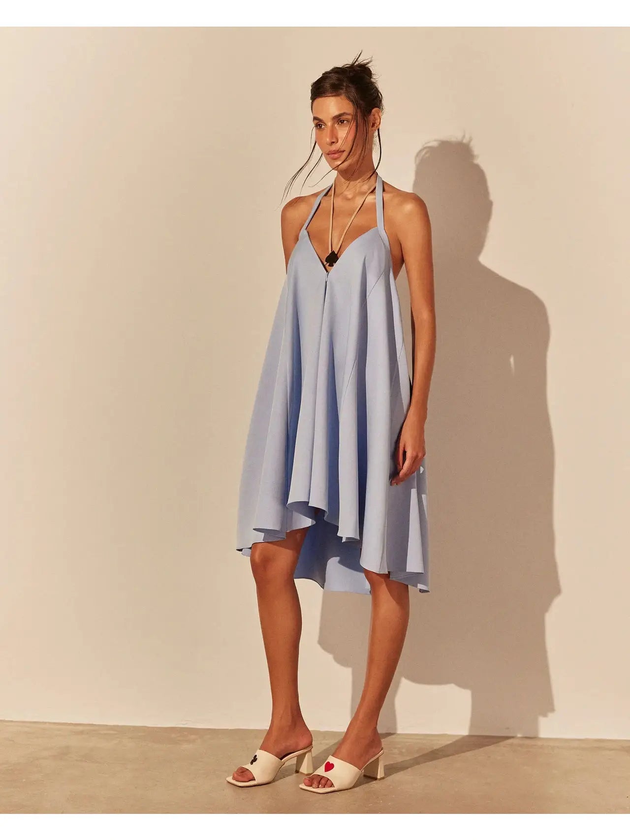 HL MIDI SKIRT FULL LOOK - BLUE