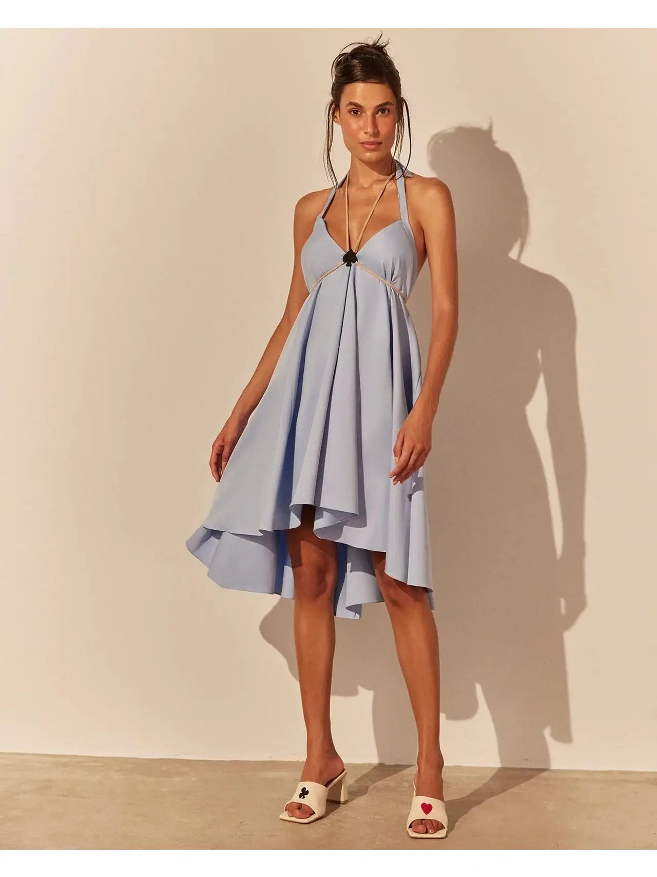 HL MIDI SKIRT FULL LOOK - BLUE
