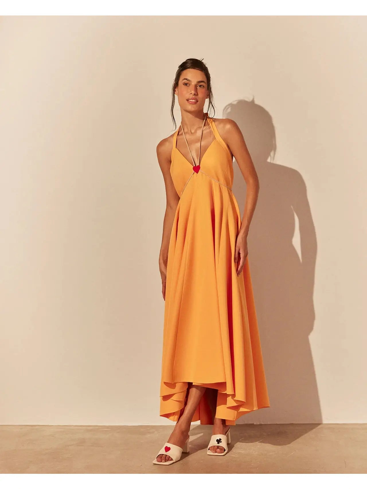 FULL LOOK LONG SKIRT ORANGE