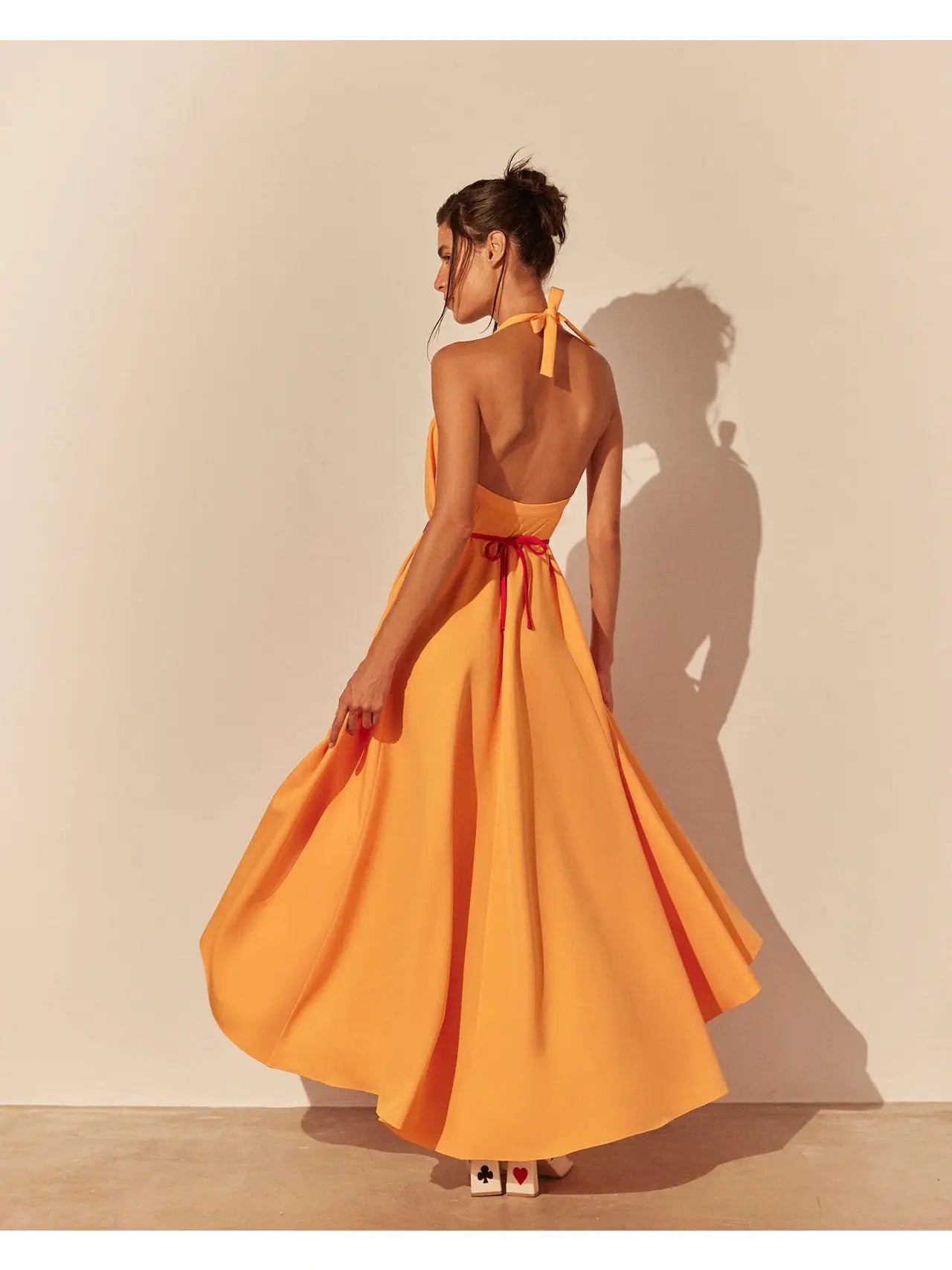 FULL LOOK LONG SKIRT ORANGE