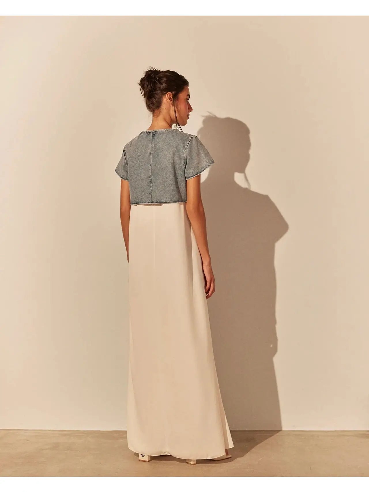 CROPPED JEANS NIPES - CLOUDY SKY BLUE
