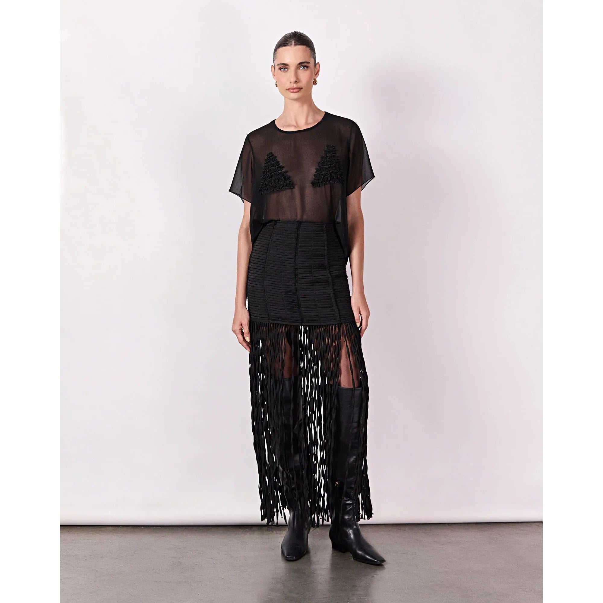 HL TRAMA CIPO SKIRT | BLACK