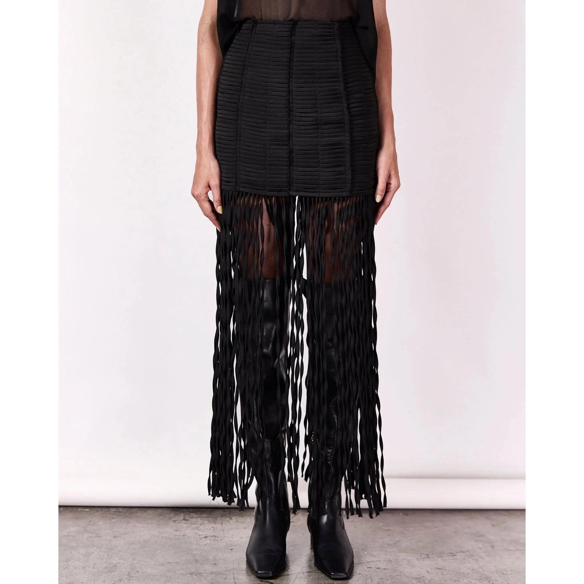 HL TRAMA CIPO SKIRT | BLACK