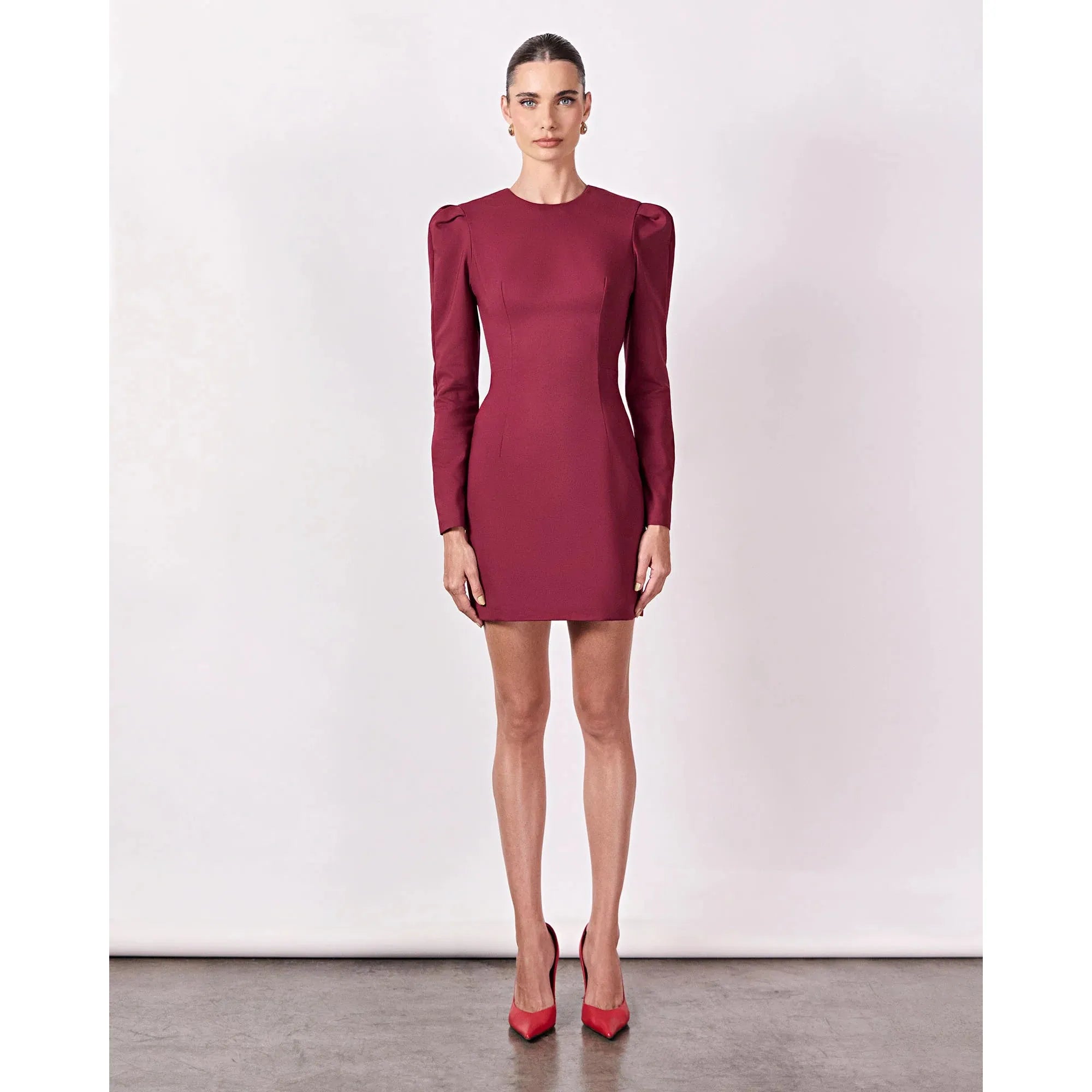HL CAULE DRESS- WINE