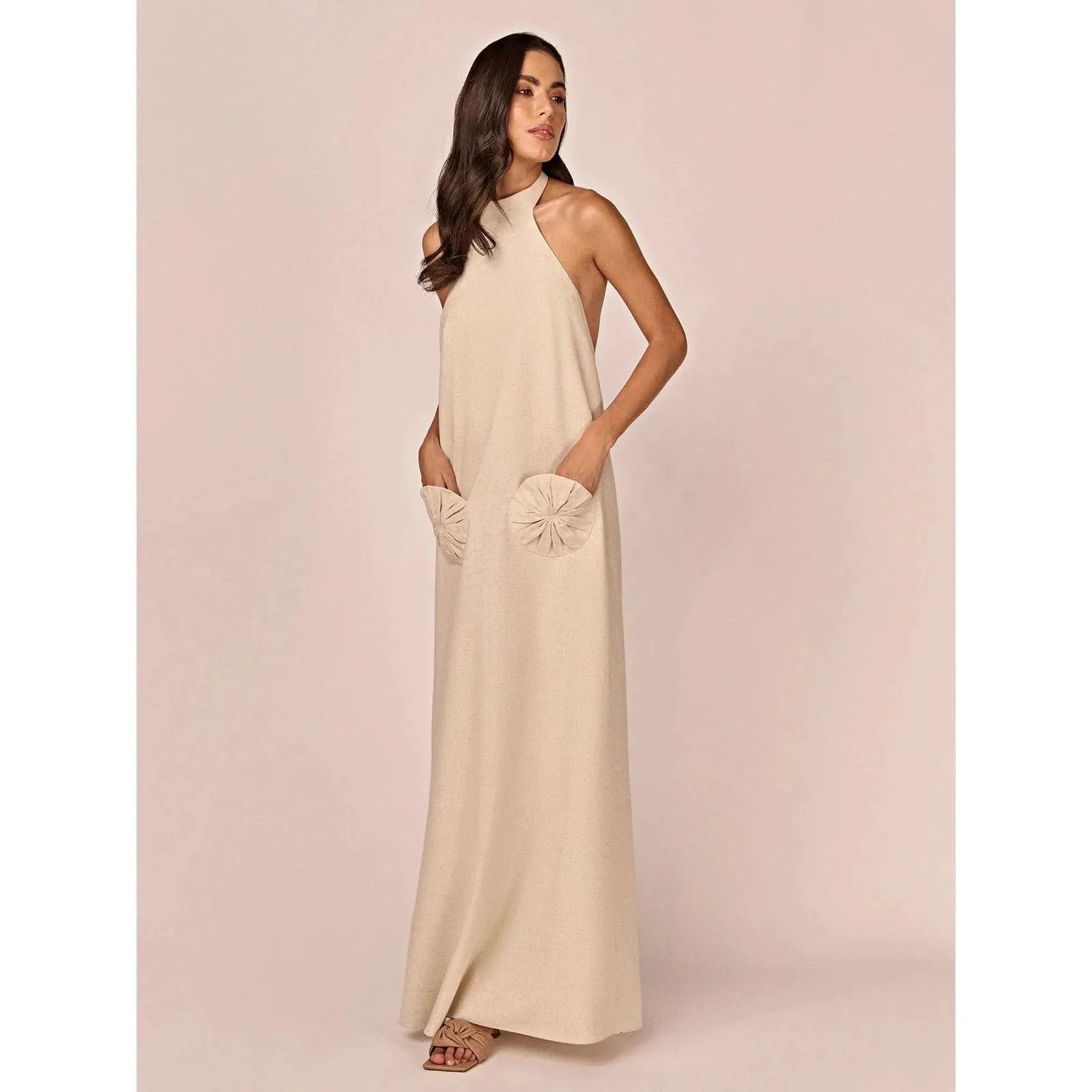 HL - LONG DAHLIA DRESS - NATURAL