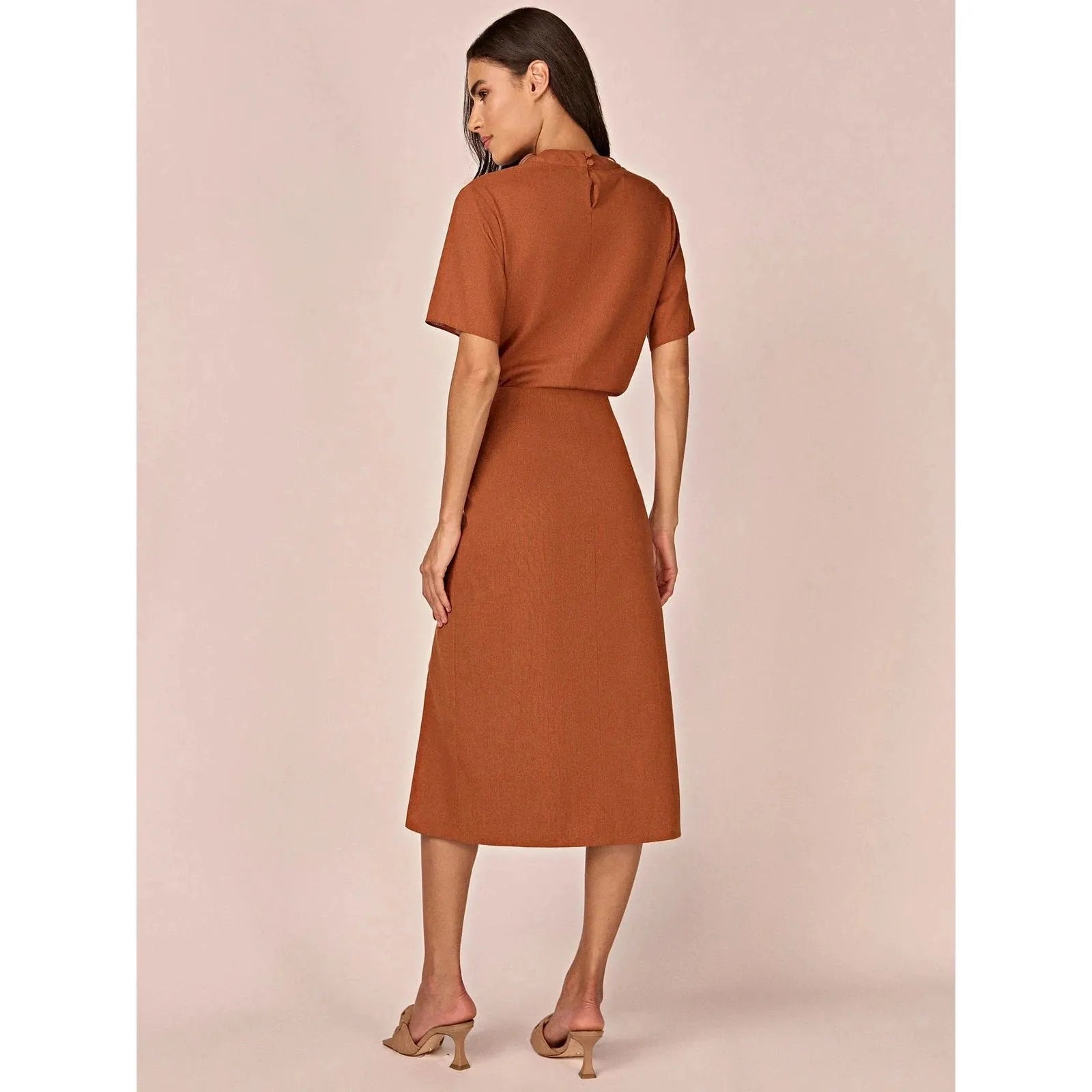 HL IFIGÊNIA MIX BUTTONS BLOUSE - BROWN