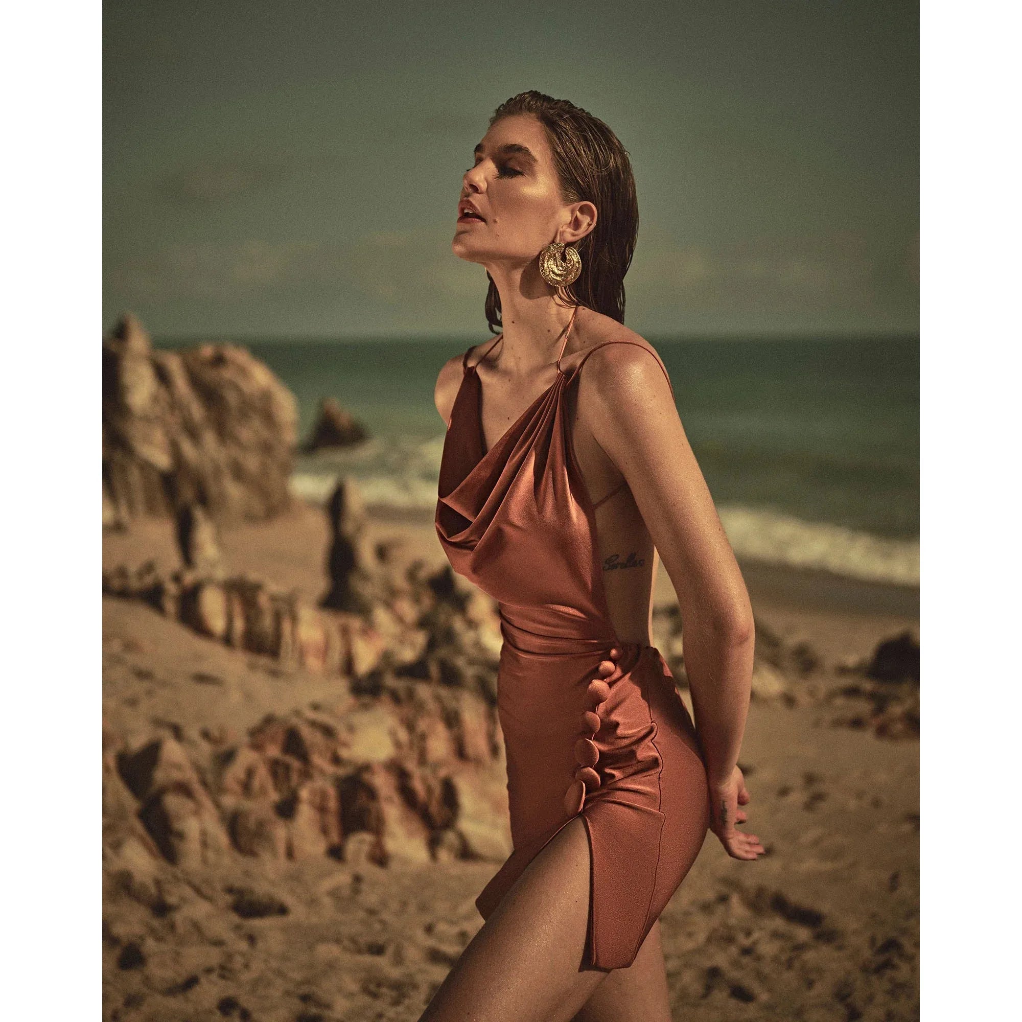 HL CIRCULOS DRESS BROWN