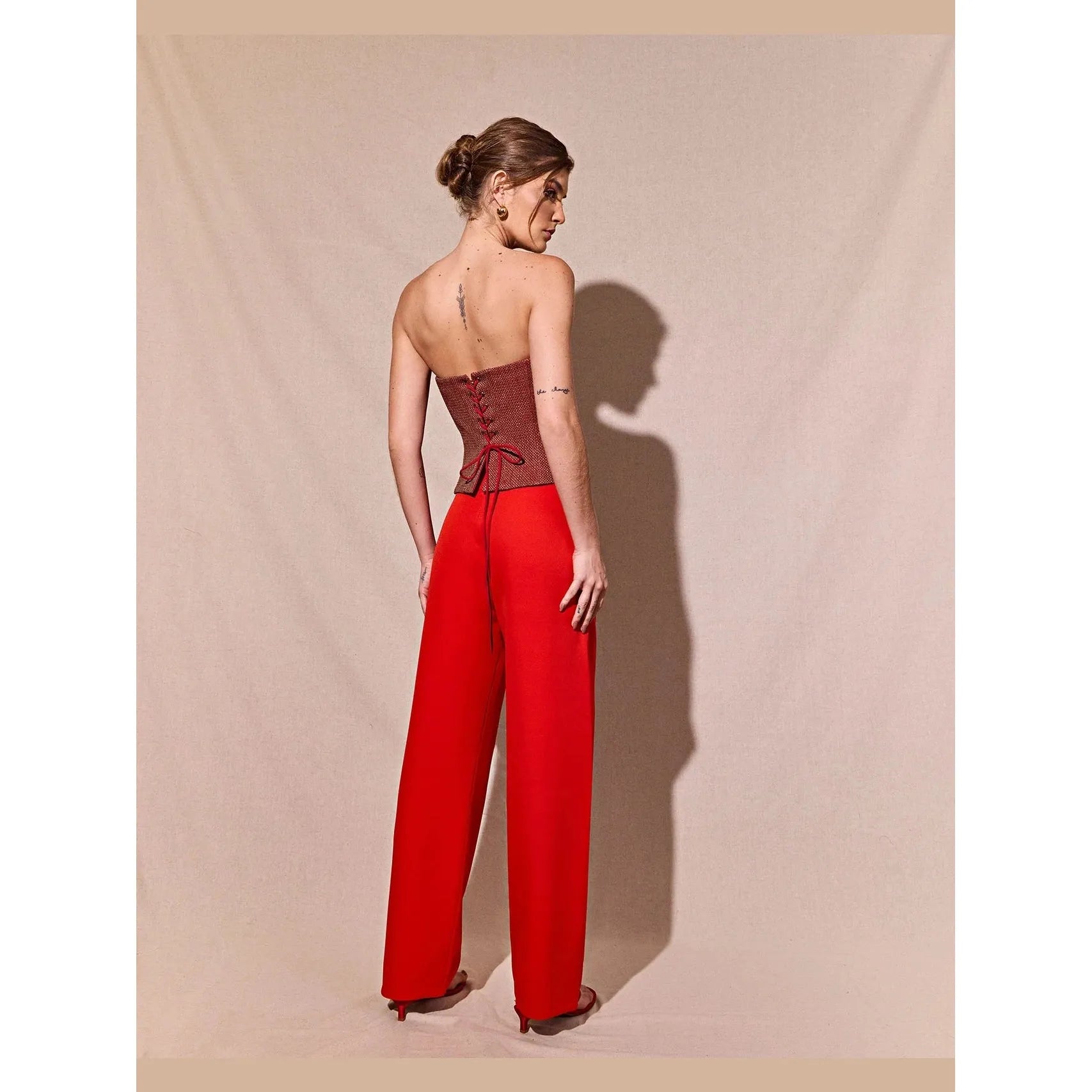 HL CORSET RECORTES RED