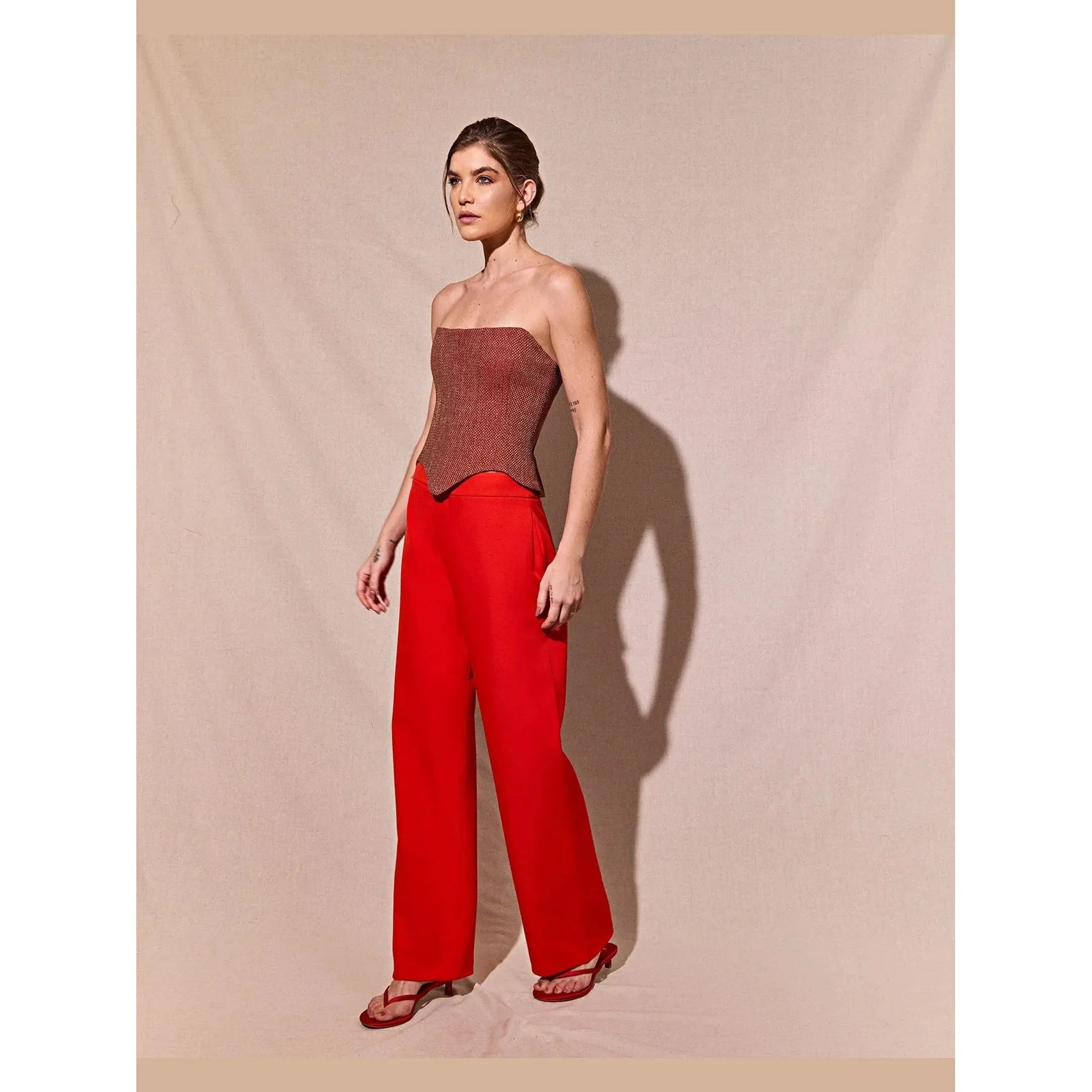 HL CORSET RECORTES RED