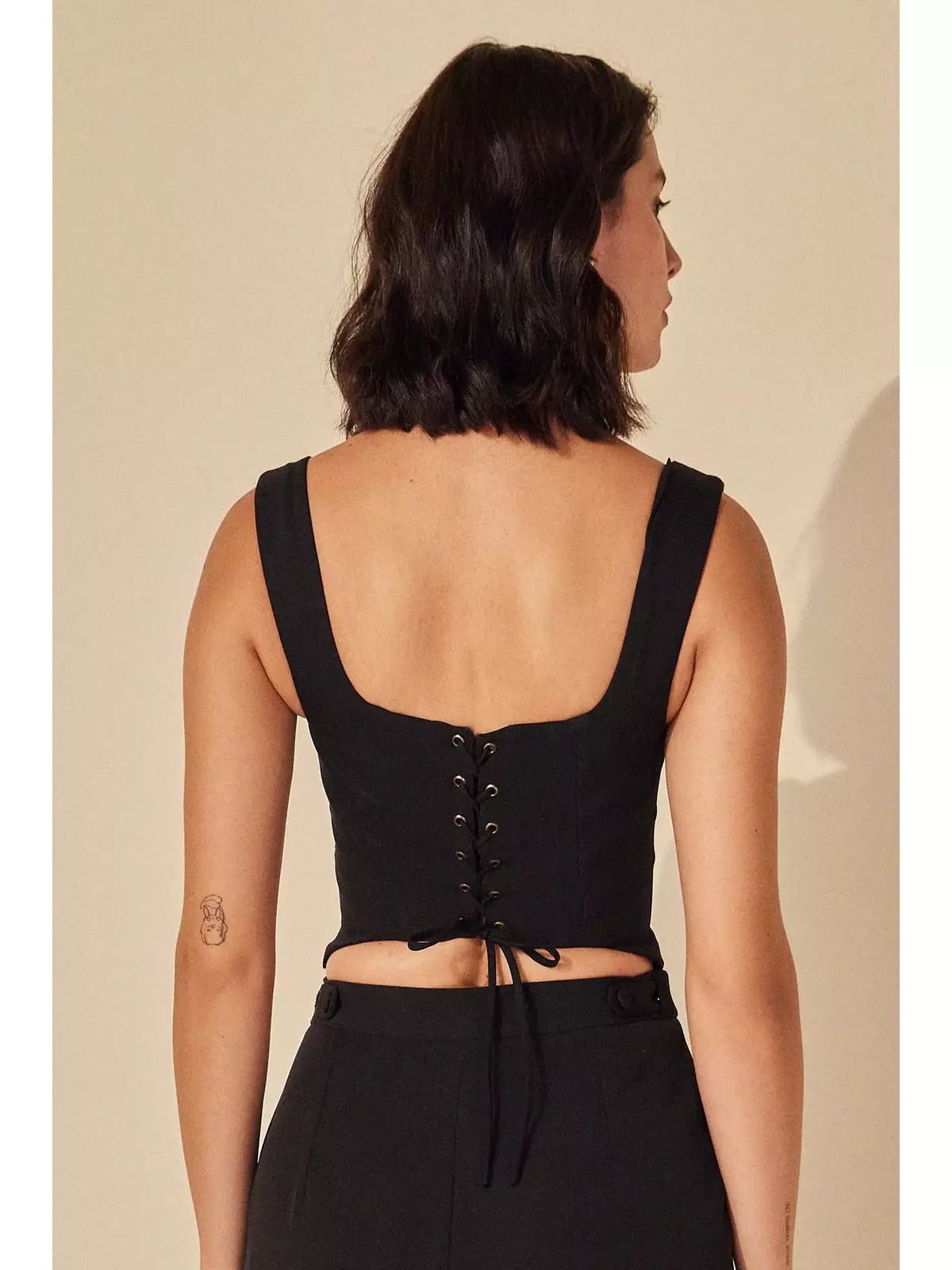 HL CORSET TOP BLACK