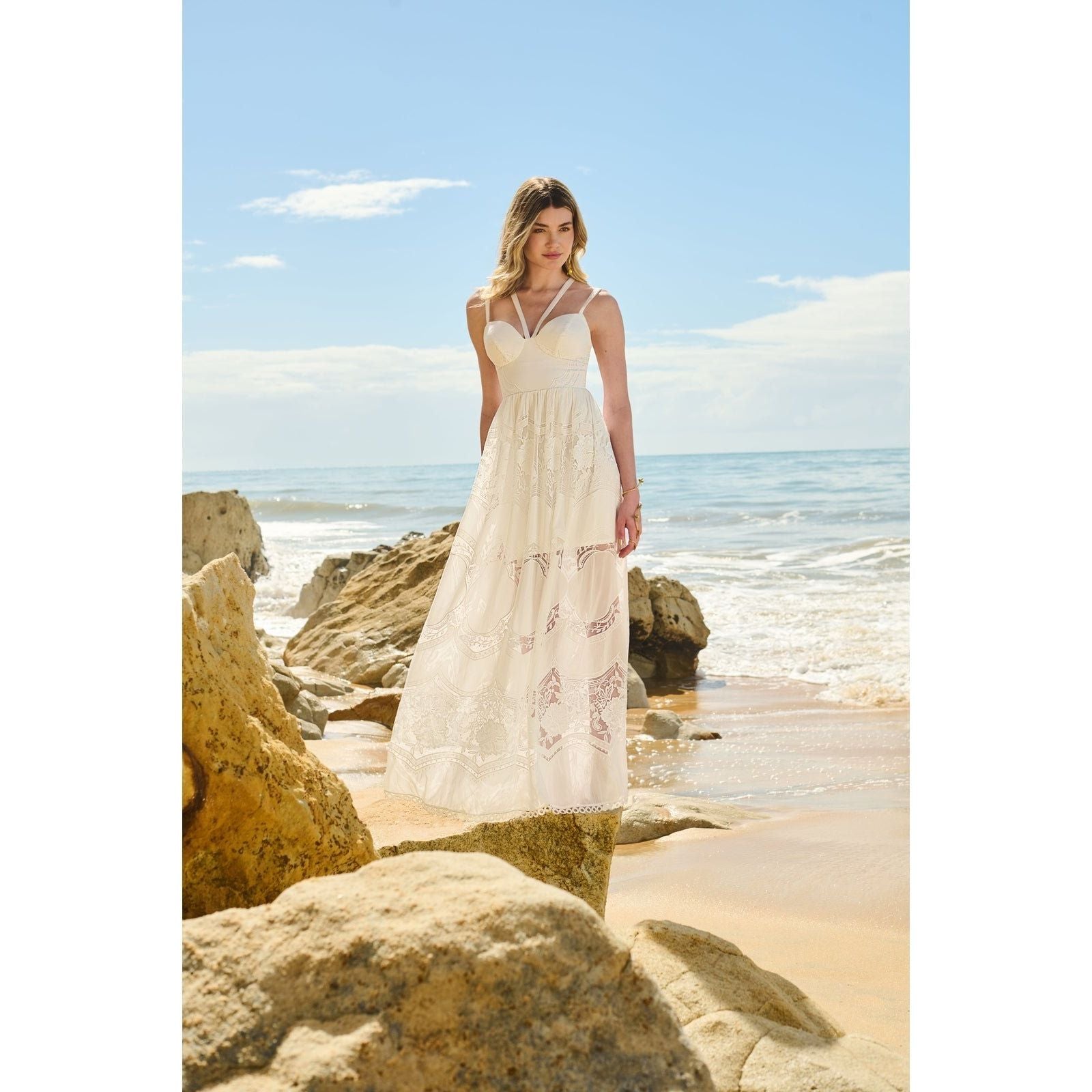 SK EMBROIDERY WHITE DRESS