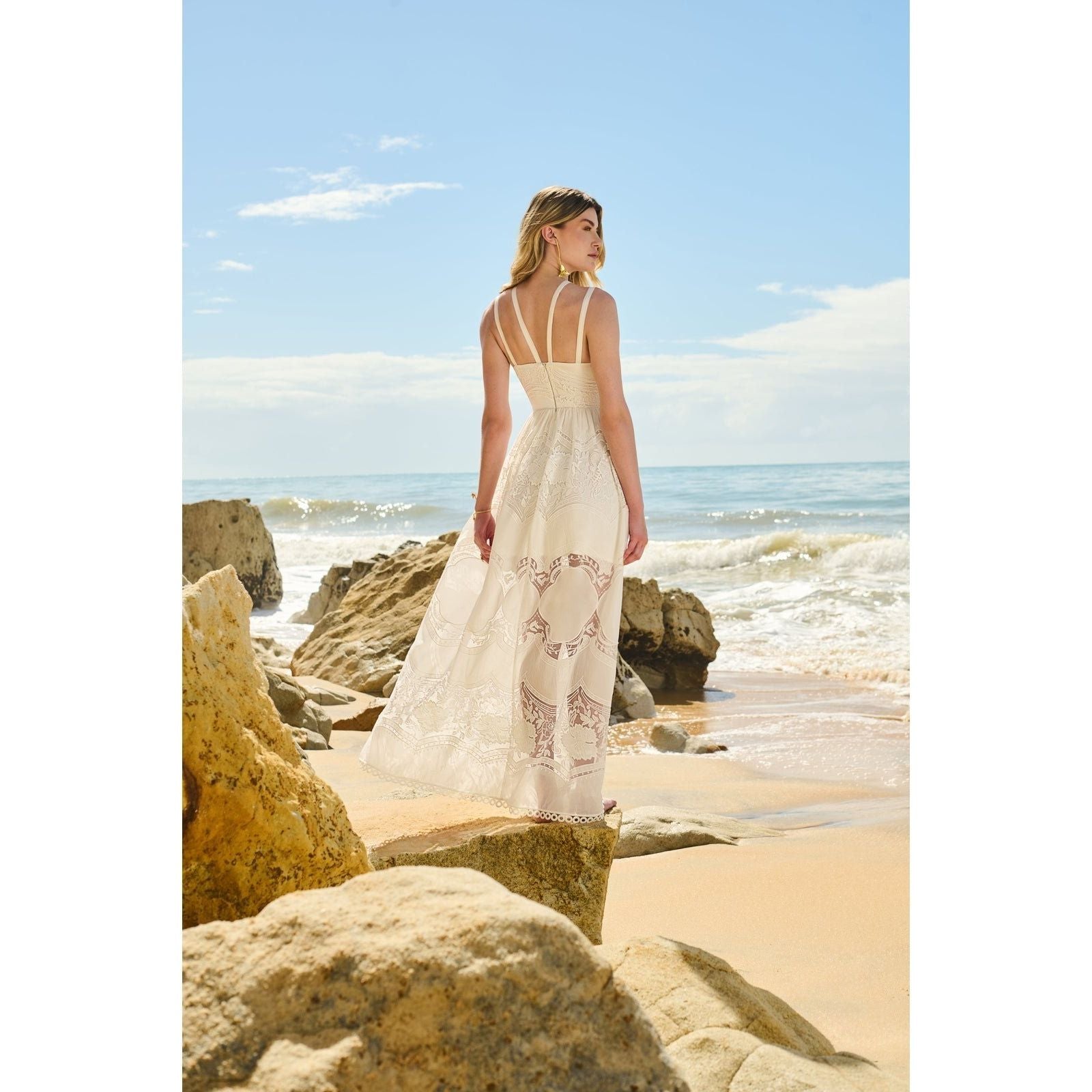 SK EMBROIDERY WHITE DRESS