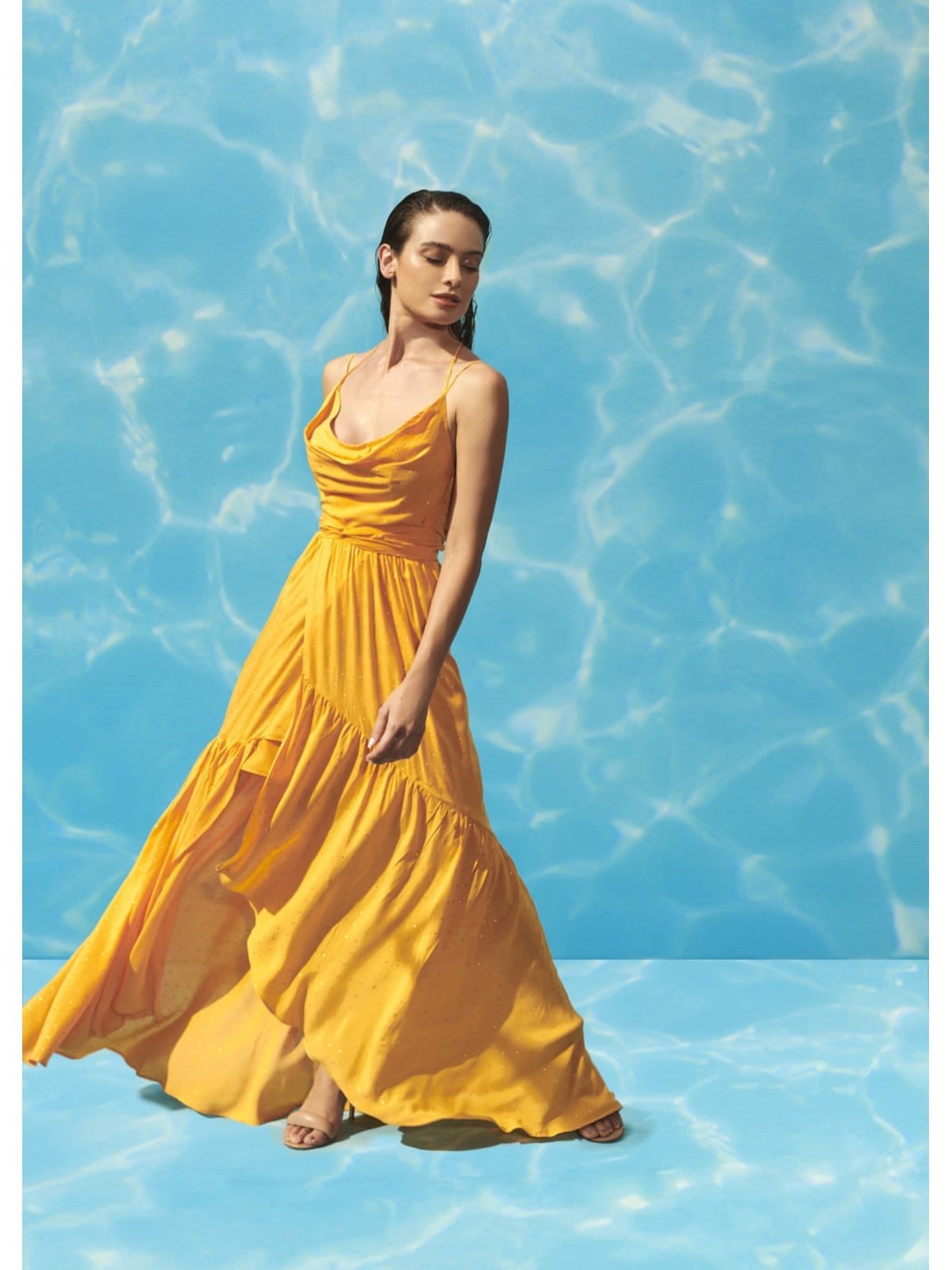 SC Dropped Golden Gown