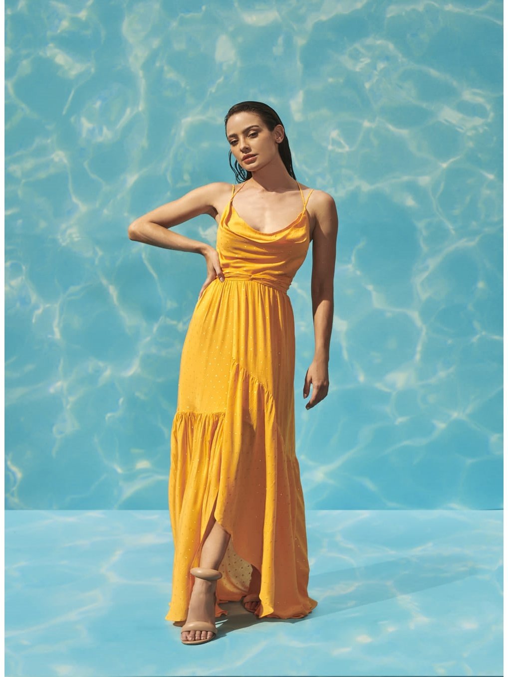SC Dropped Golden Gown