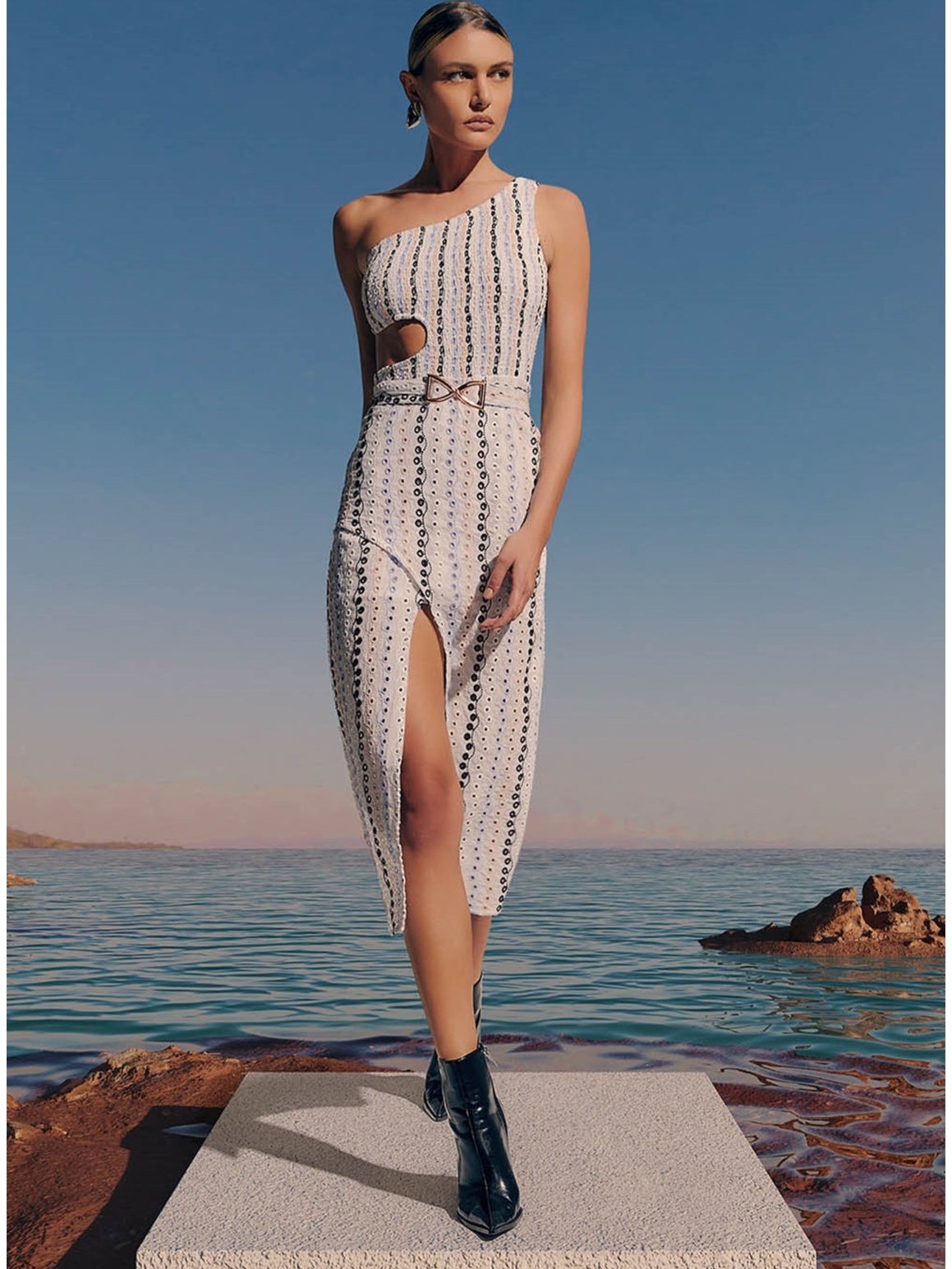 SC Midi Retro Lace Dress