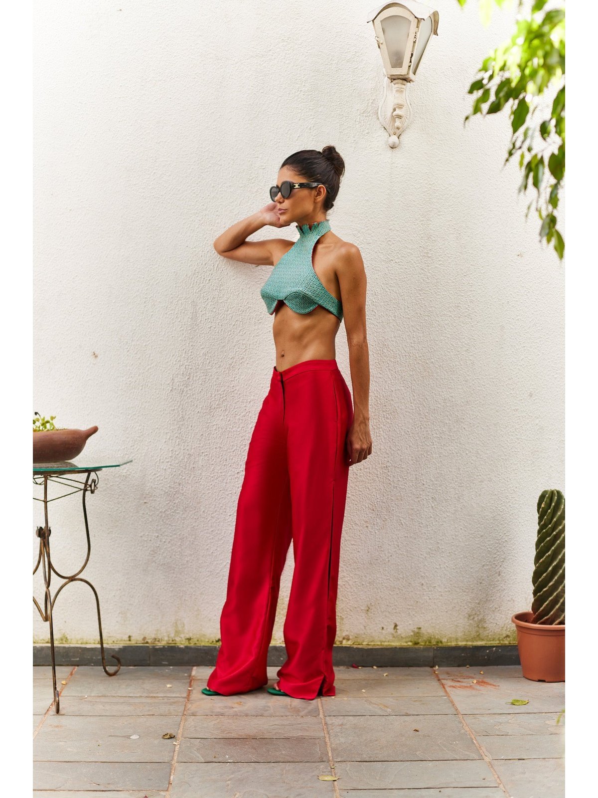 HL Alfataria Slit Pants Red