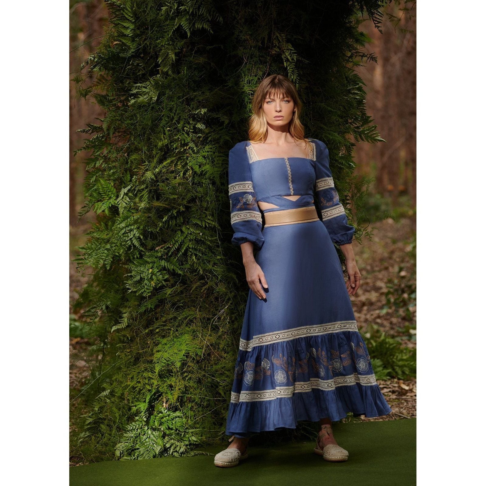 Two Piece Set Embroidered Lace