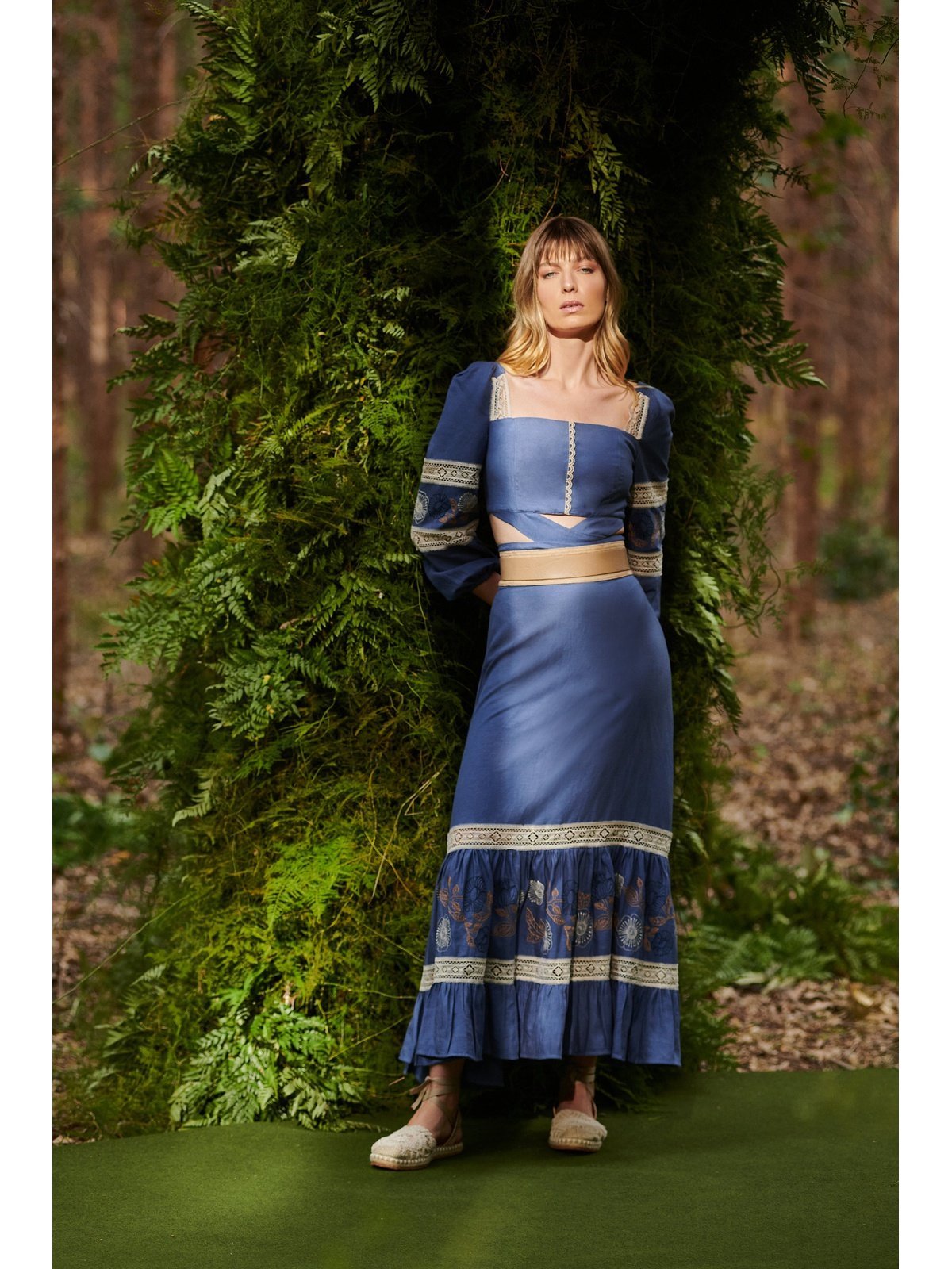 Two Piece Set Embroidered Lace
