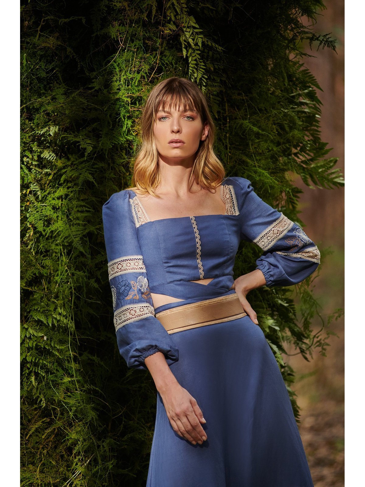 Two Piece Set Embroidered Lace