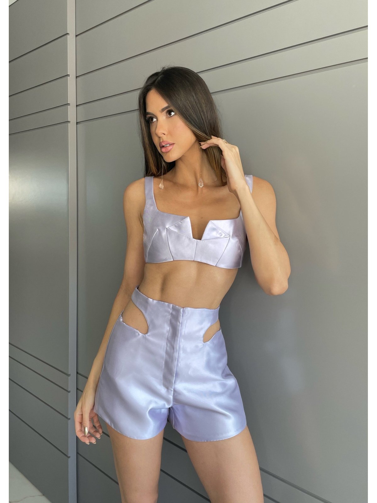 Cut Out Farol Pants Lavender