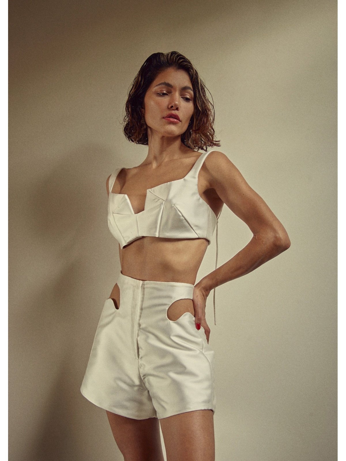 Cut Out Farol Pants White